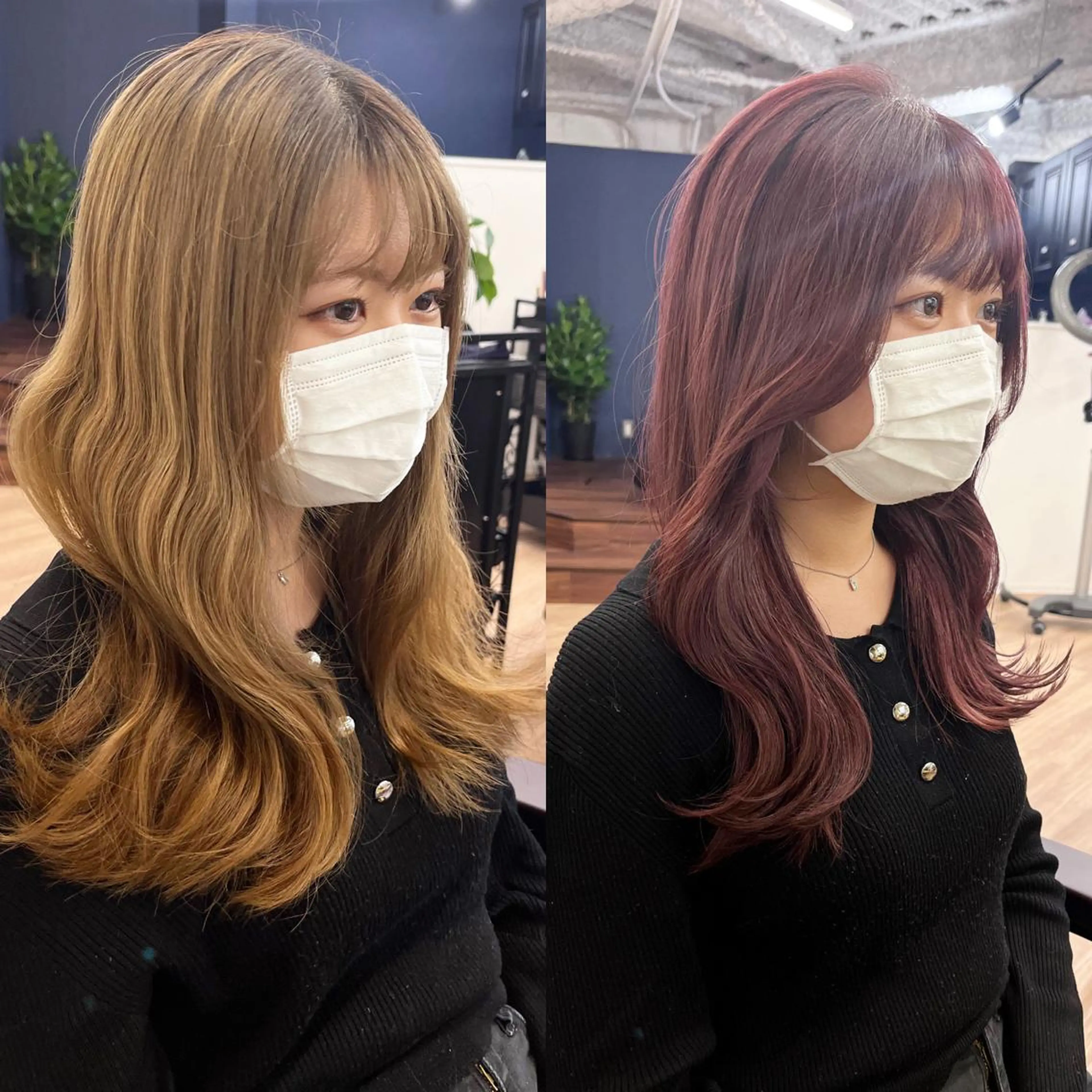 セミロング カラー パーマ ヘアアレンジ メンズ キッズ ネイル マツエク・マツパ アイブロウ メンズインナーカラー メンズ韓国風 黒髪 ブルーカラー ブルーブラック 武田涼レイヤーカット 髪質改善×縮毛矯正のヘアスタイル