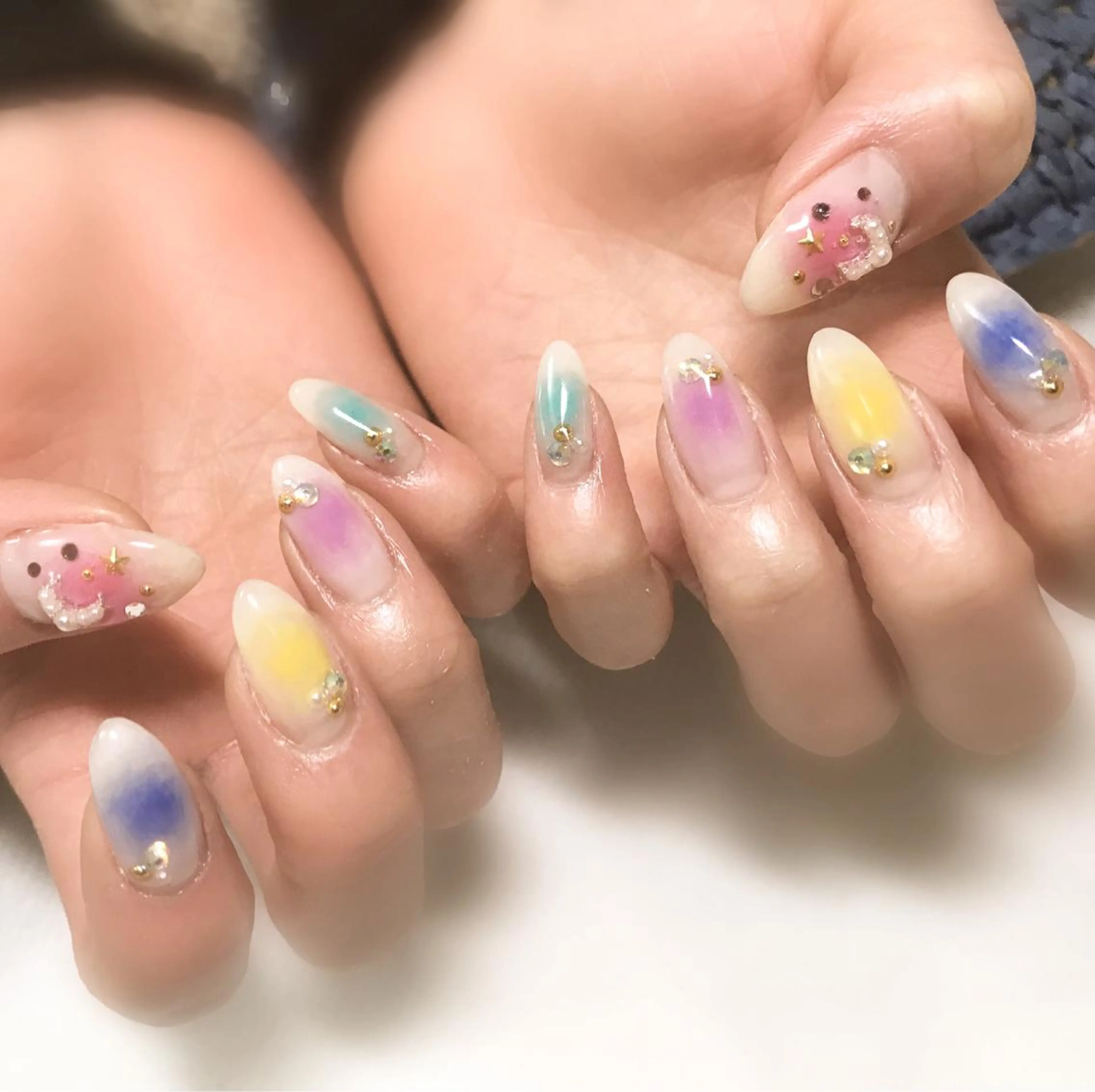ネイル チークネイル フットネイル シンプルネイル 春ネイル 夏ネイル ネイル フフラ所属・nail fufla ♡yamane♡のネイルデザイン