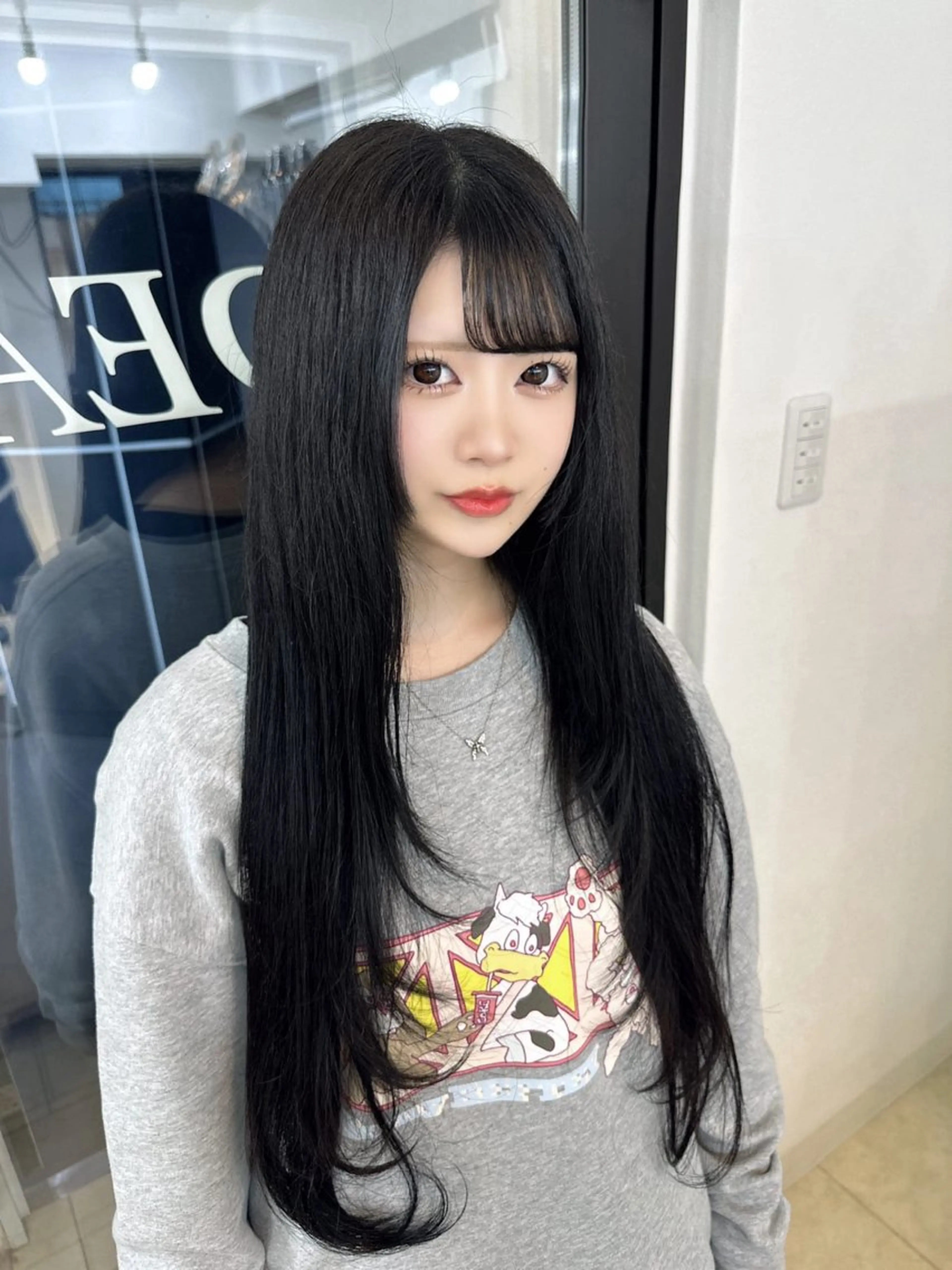 ロング シールエクステ エクステ 韓国風ヘア レイヤーカット SEDEAL所属・ハイトーン/エクステ 韓国風/y2kカイラのヘアスタイル