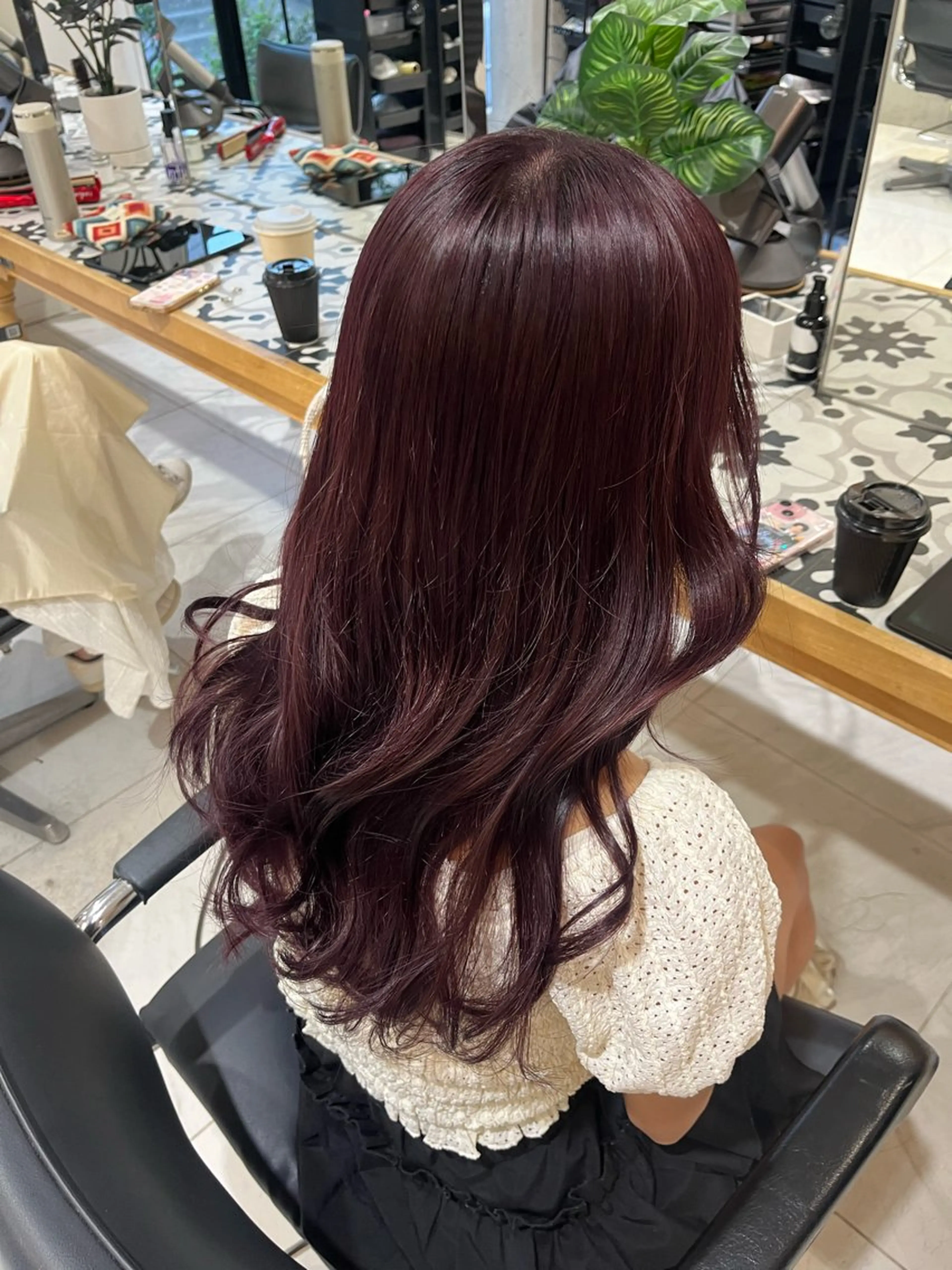 ロング カラー ラベンダーカラー ラベンダーピンク ピンクカラー ヘアカラー トリートメント ナミ🩶暗髪/暖色 ❤️/透明感/縮毛のヘアスタイル