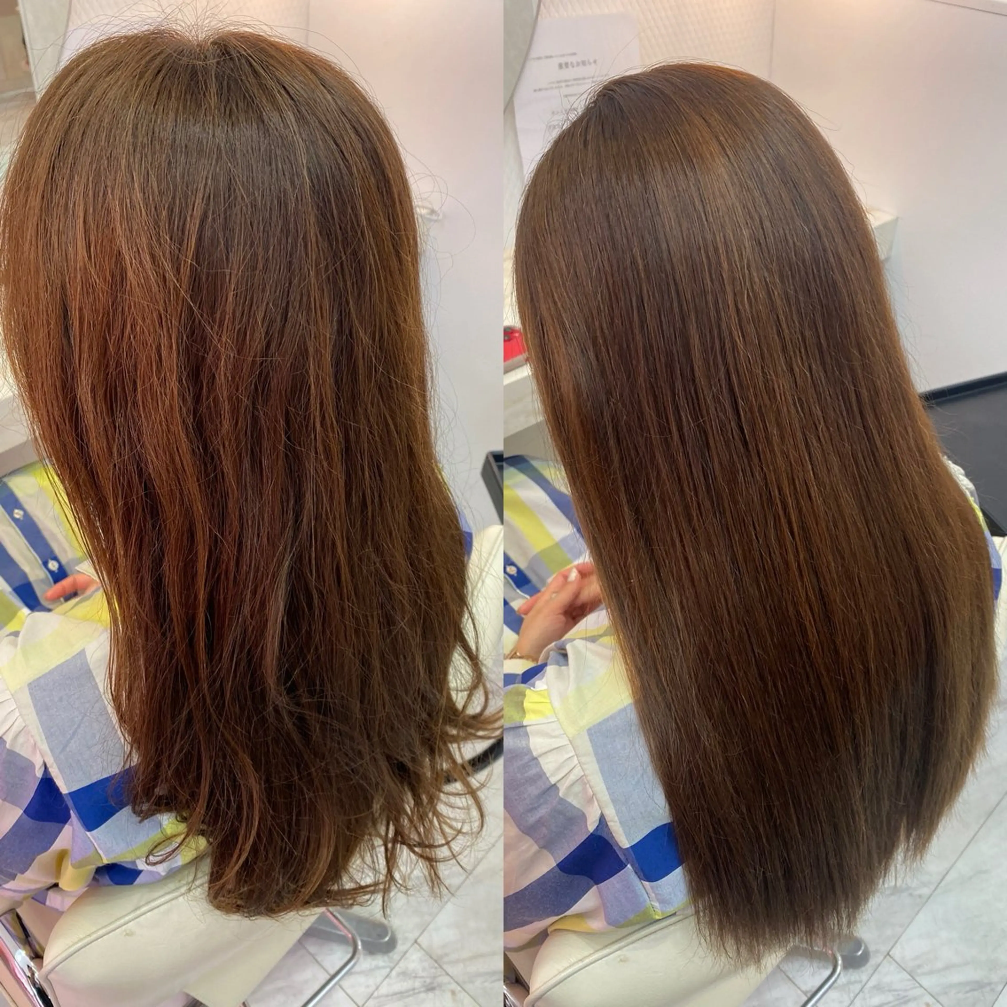 ロング カット 縮毛矯正 トリートメント 本間 しゅうまのヘアスタイル