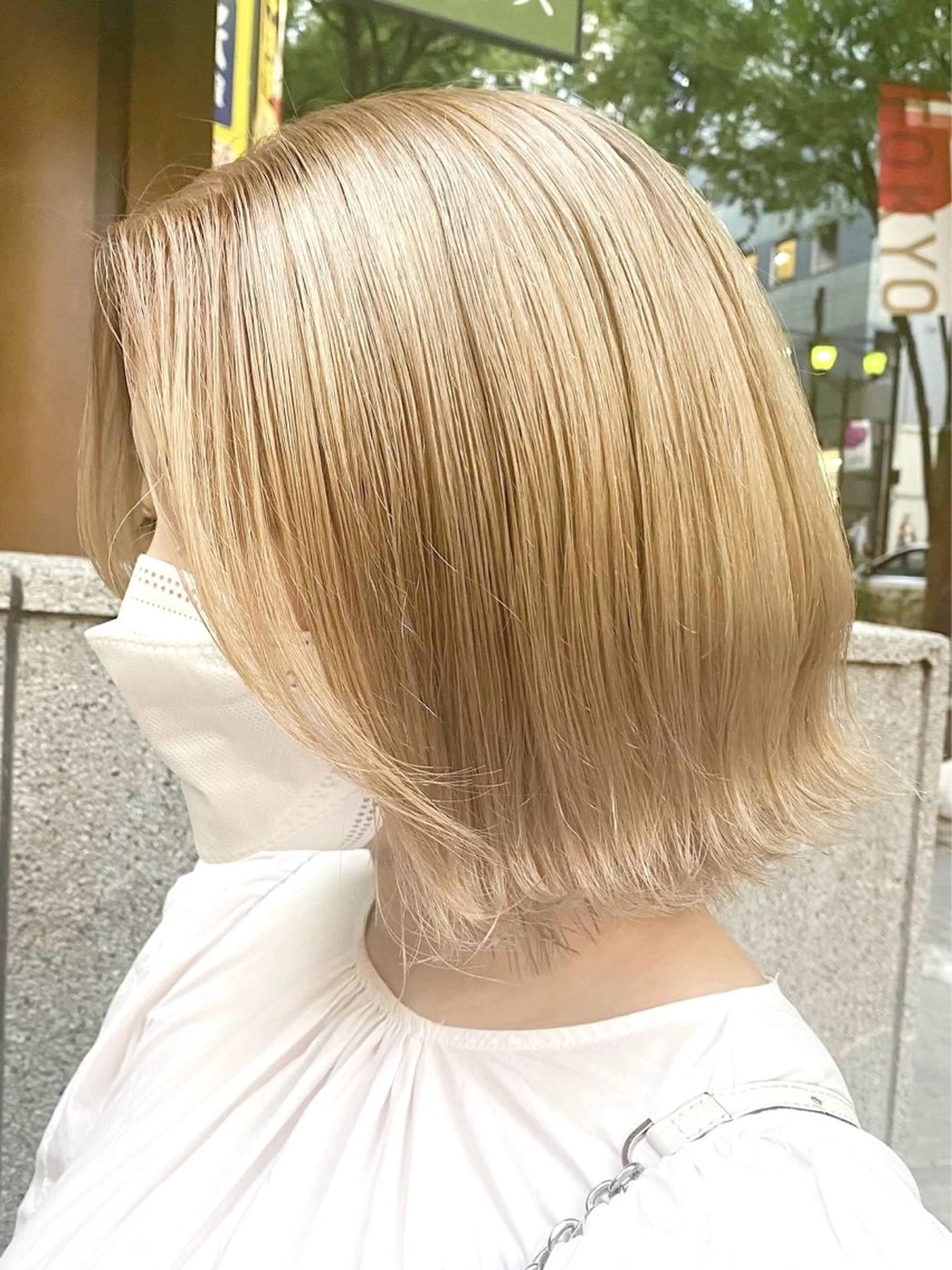 ミディアム カラー ベージュカラー ブリーチ ハイトーンカラー ハイトーンベージュ ミルクティーベージュ カット ヘアカラー トリートメント LATTE所属・𝑺𝒂𝒌𝒊 🩶マンツーマン施術のヘアスタイル