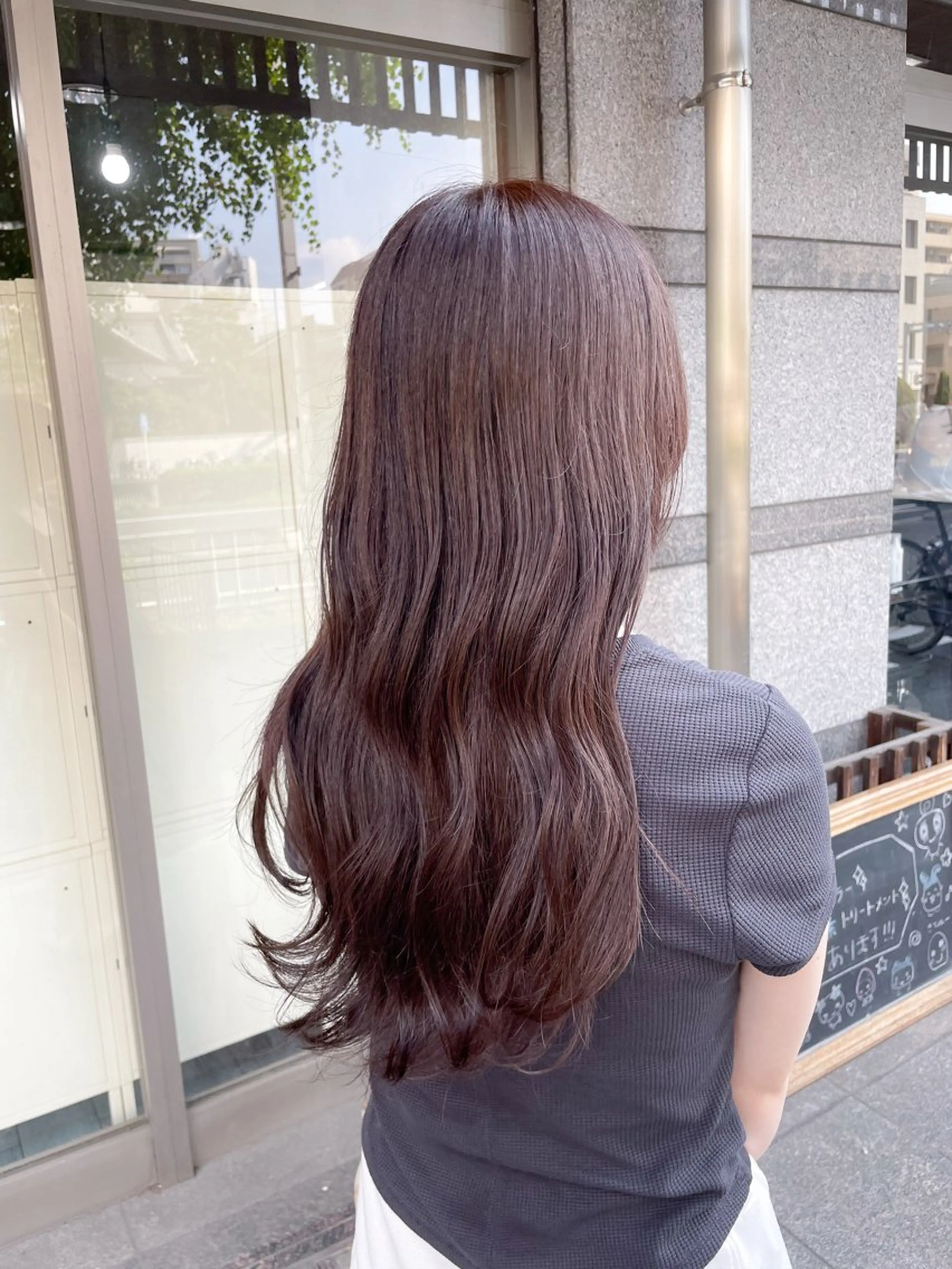 ロング カラー ベージュカラー カット ヘアカラー トリートメント イワタ マハ/ minim hairのヘアスタイル