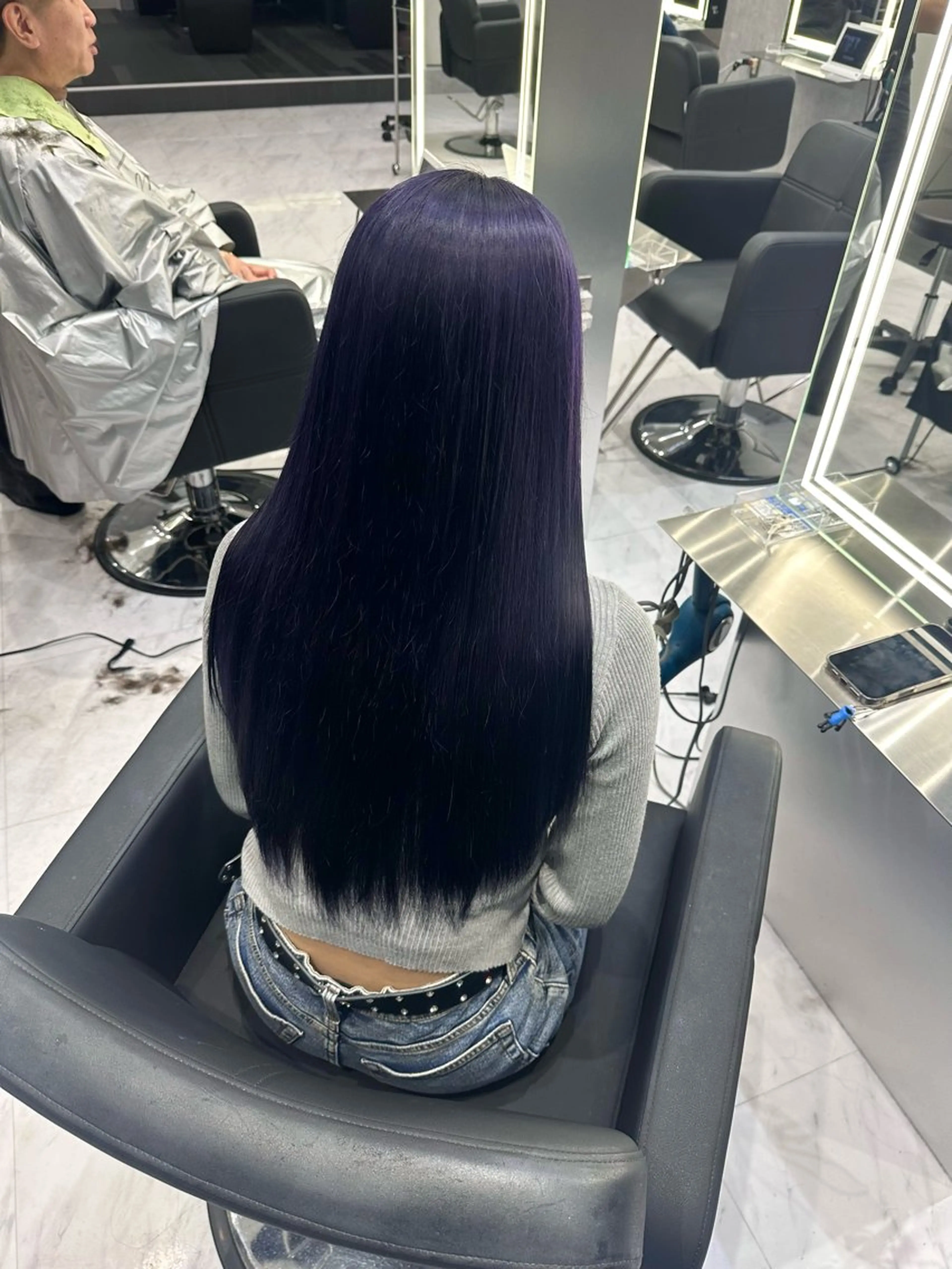 ロング カラー ディープラベンダー ラベンダーカラー CS made by SHACHU 栄所属・中村 さきのヘアスタイル