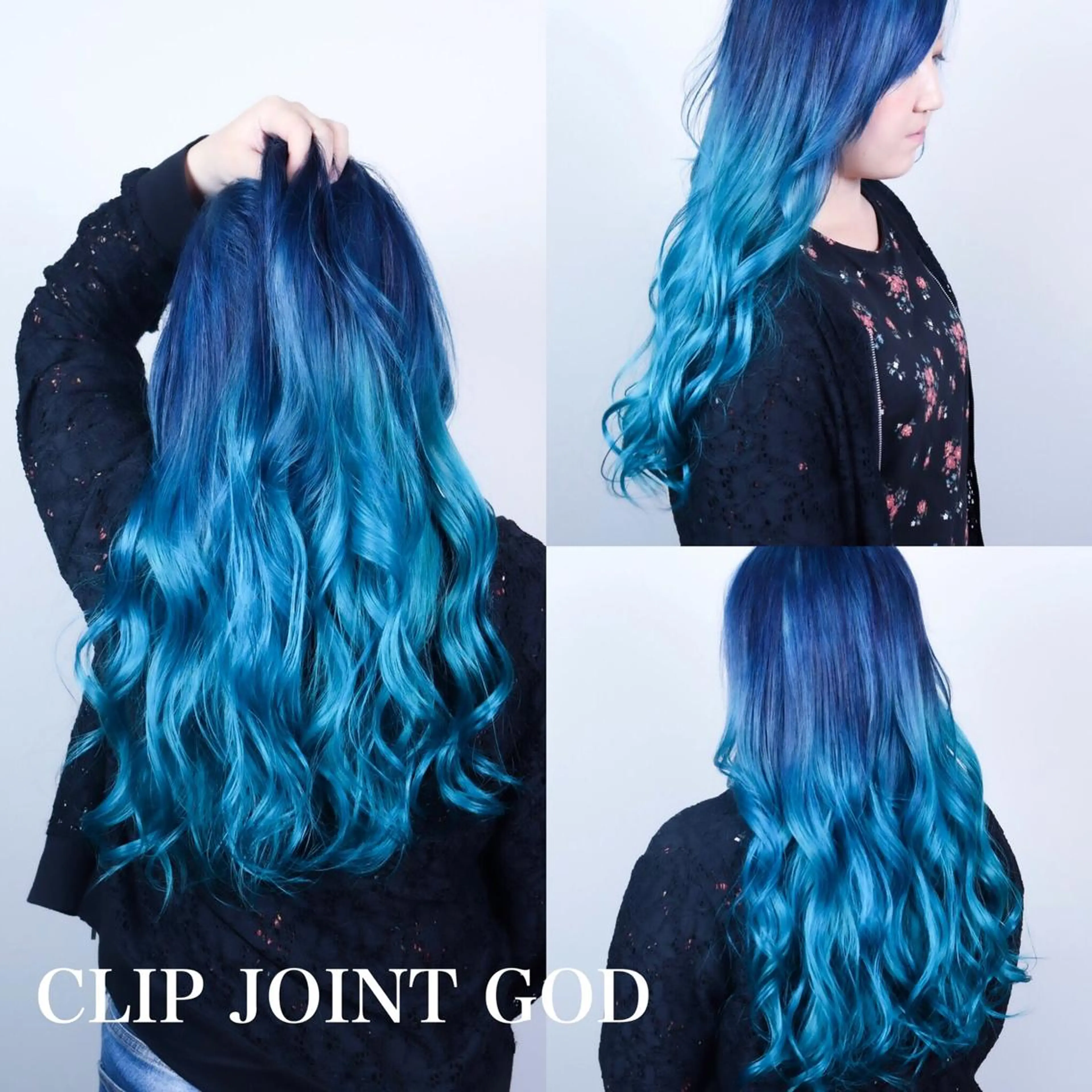 ロング カラー ブリーチ ブルーカラー グラデーションカラー ロング ヘアカラー 今泉 周のヘアスタイル