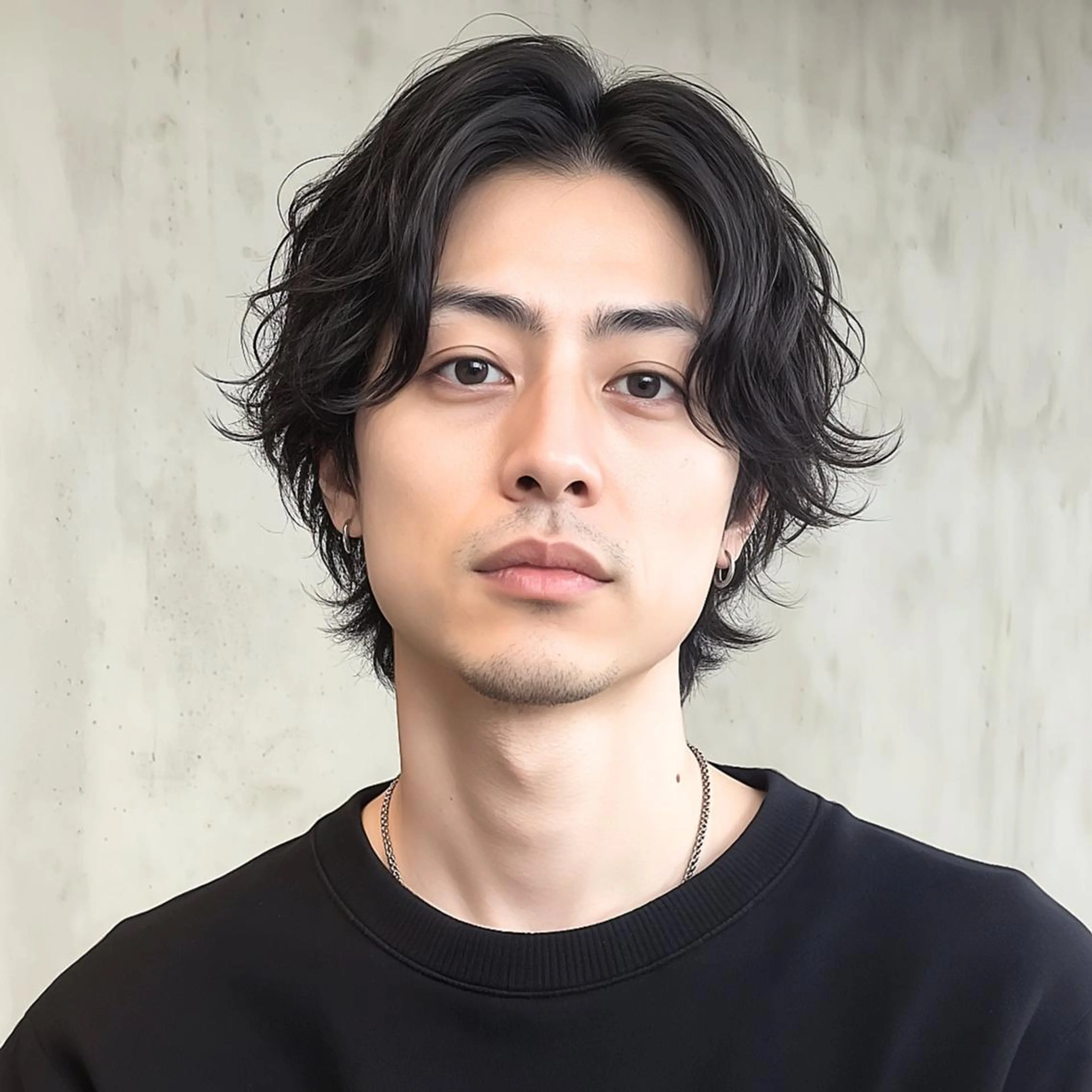 メンズ パーマ ショート SOURCE堺東🫧 ヘアケア/艶カラーのヘアスタイル