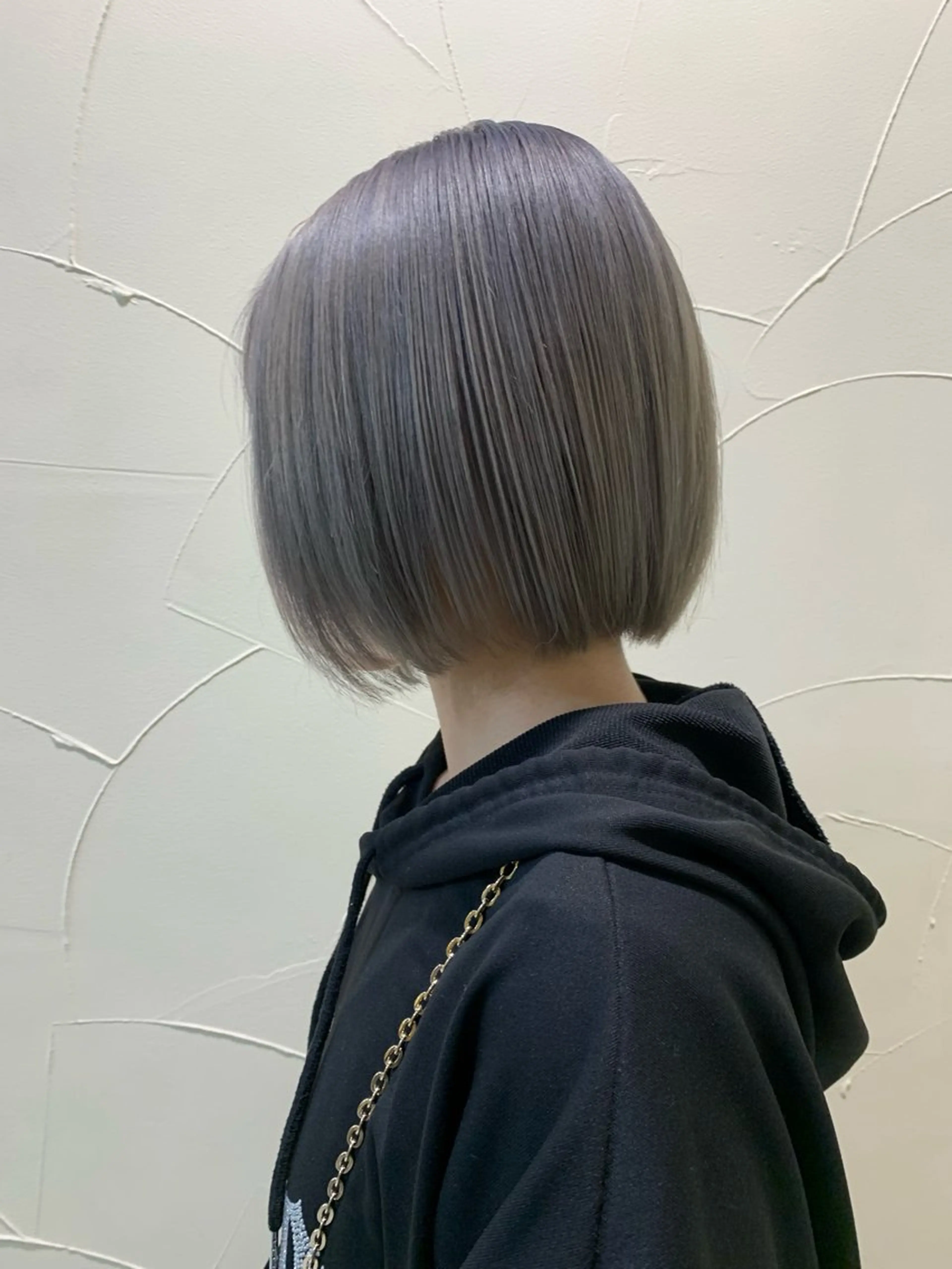 ミディアム カラー ハイトーンカラー ボブ 伴藤 寿男のヘアスタイル