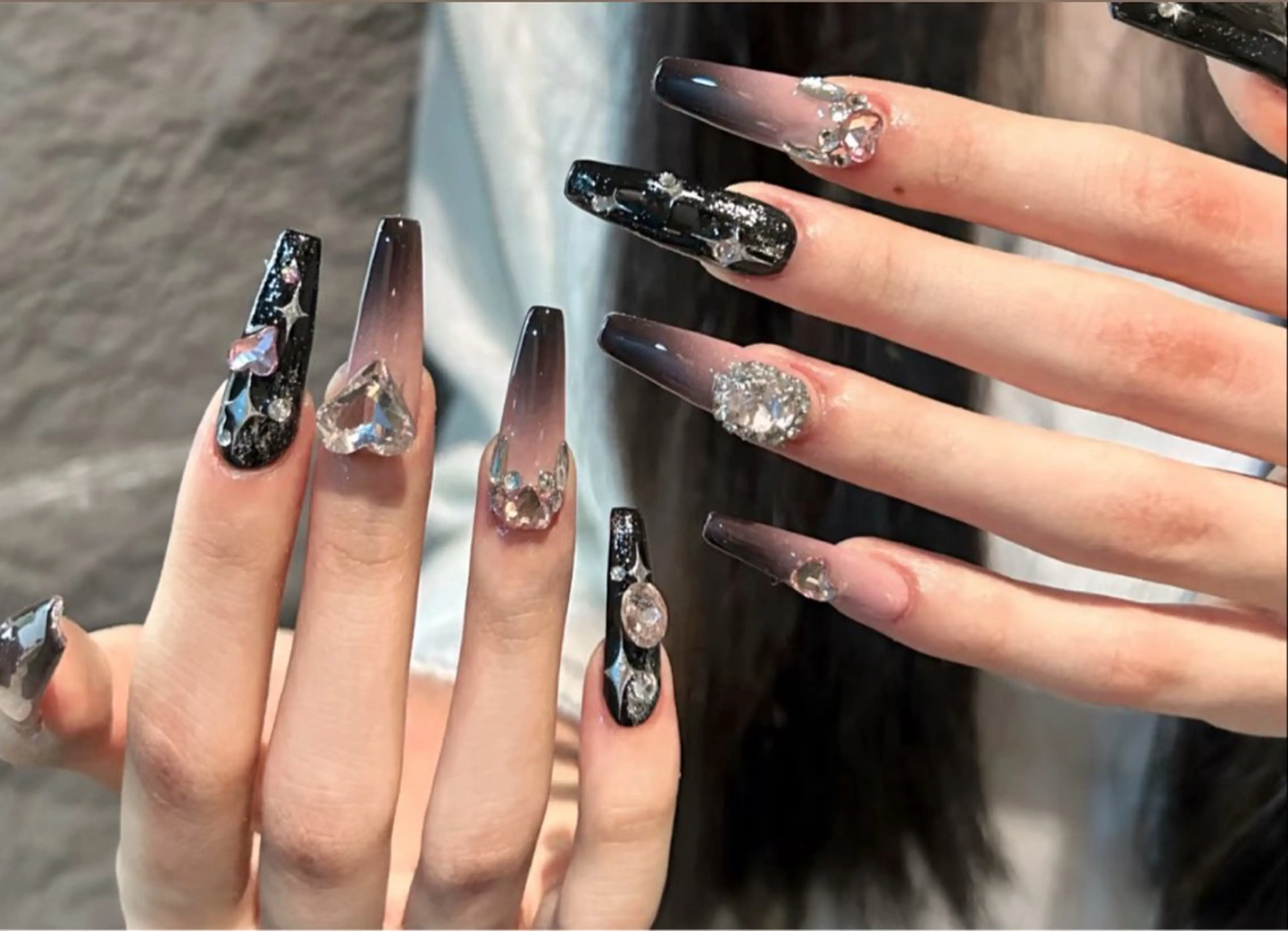 ネイル アートネイル オーロラネイル チークネイル フレンチネイル ガラスフレンチ ハンドネイル 🎀🎀YooLi Nail Salonのネイルデザイン