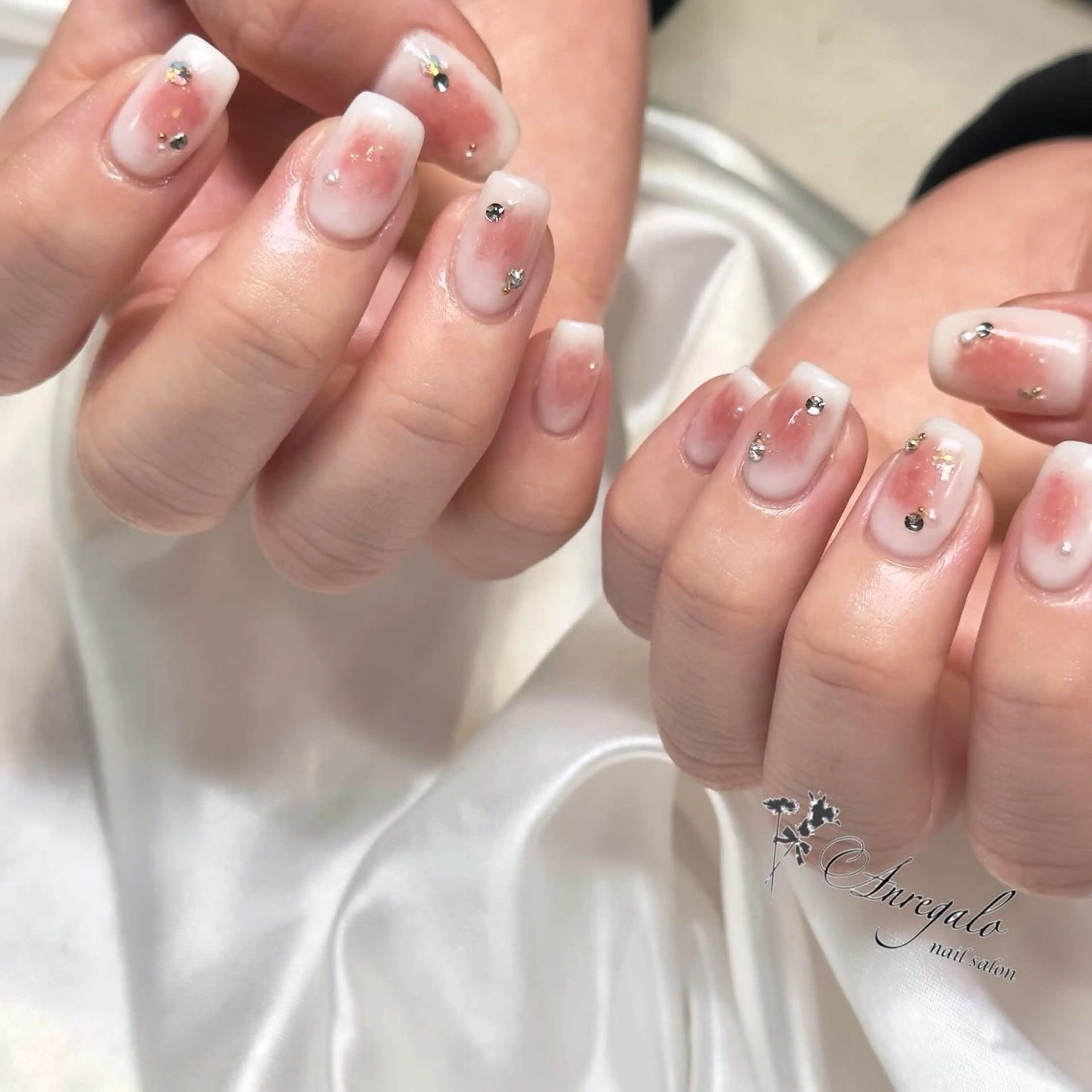 ネイル チークネイル ジェルネイル オフィスネイル パラジェル 春ネイル nail salon Anregalo《アンレガロ》所属・橋本 麻未のネイルデザイン