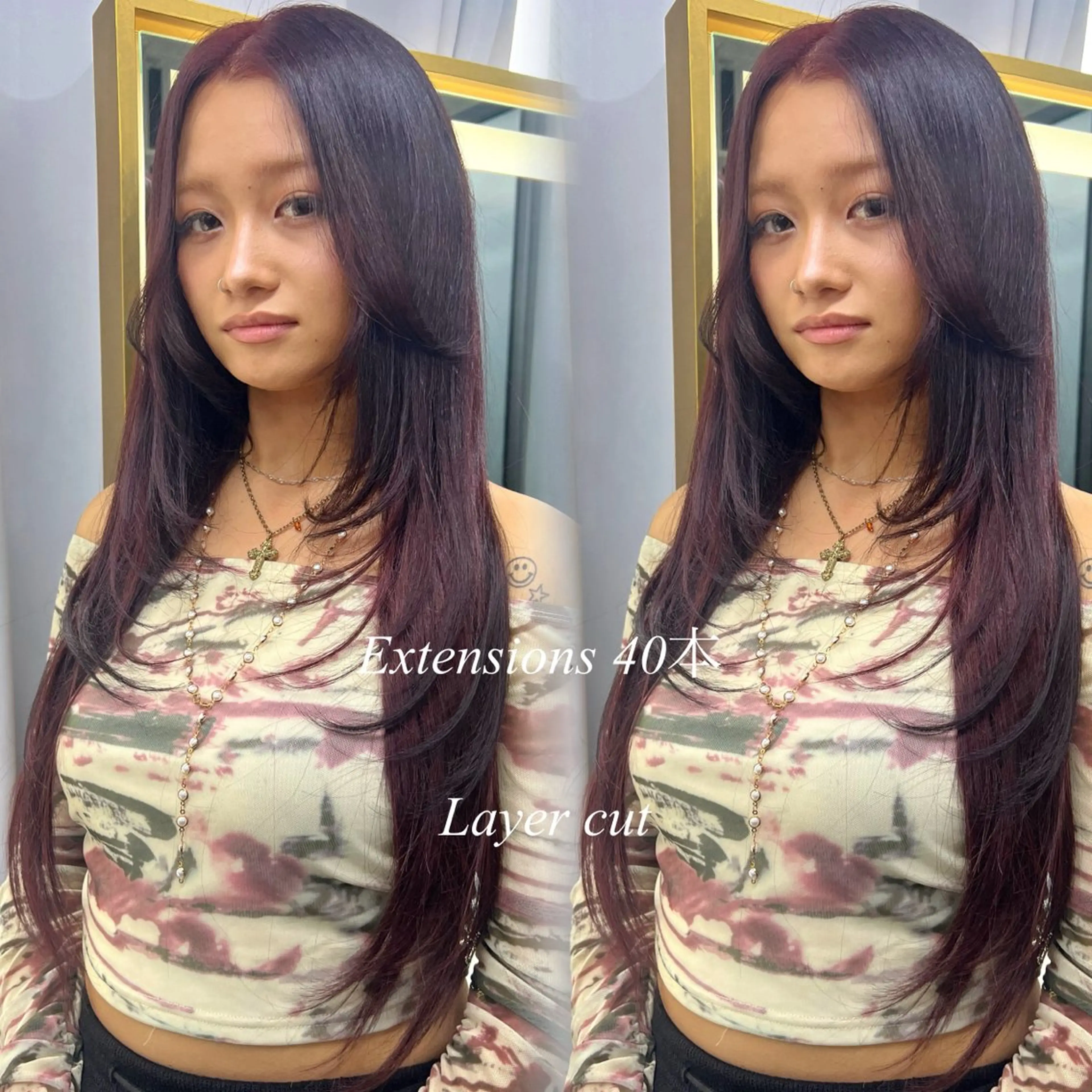 ロング カラー シールエクステ ハイトーンカラー エクステ ヘアカラー エクステ シールエクステ特化 ハイトーン、NANAのヘアスタイル