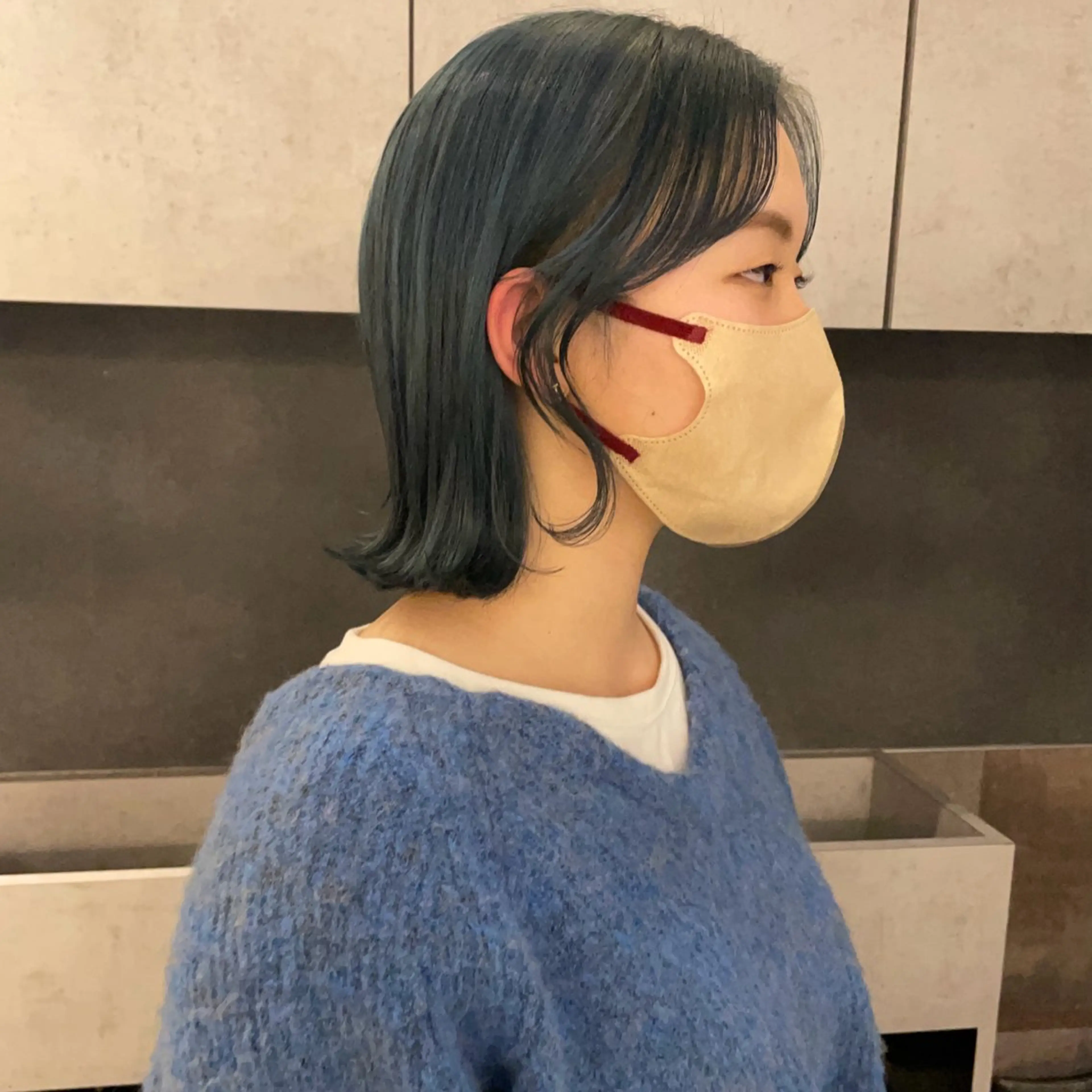 ミディアム カット ヘアカラー トリートメント 小濱 拓也のヘアスタイル