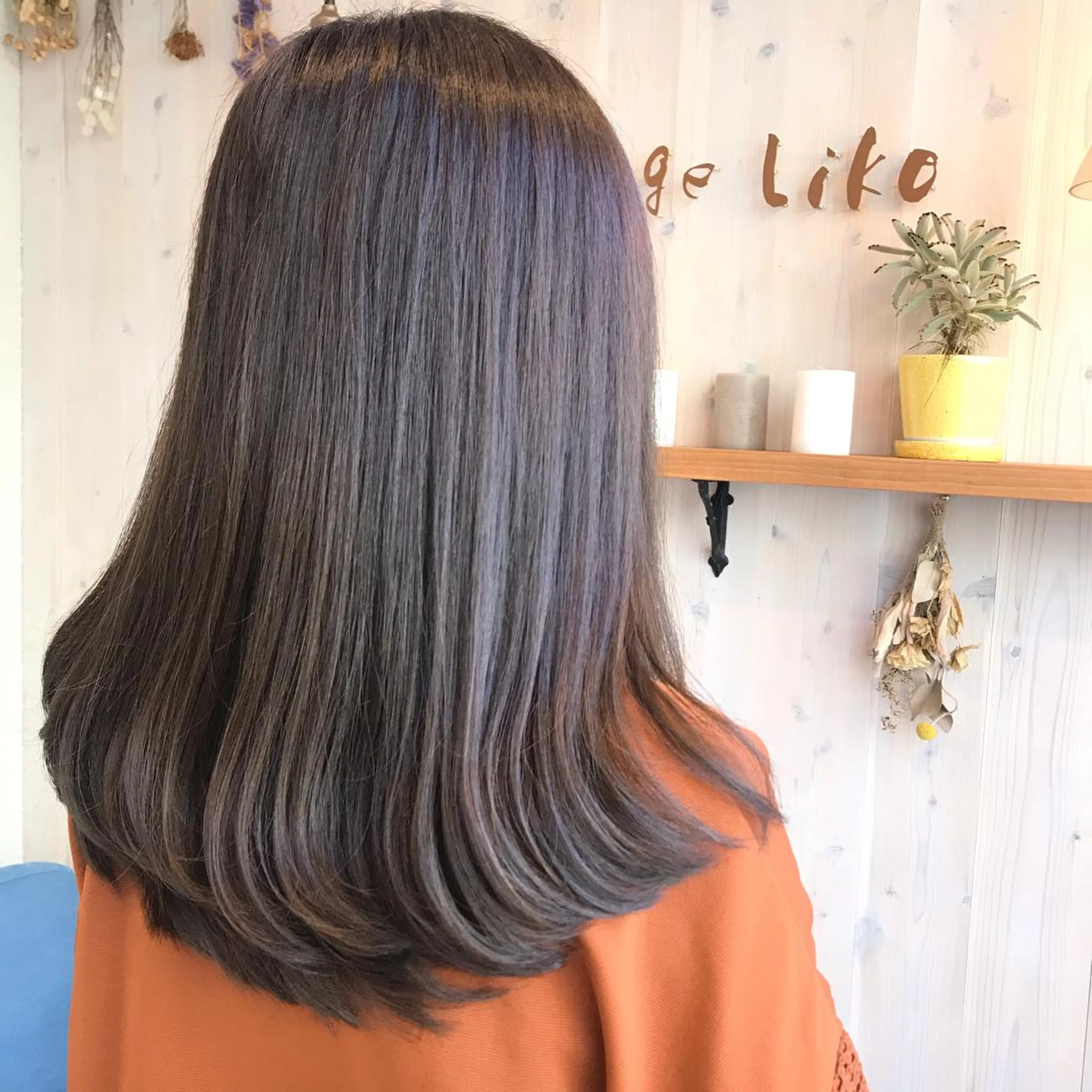 セミロング カラー ブラウンカラー オリーブブラウン 透明感カラー/ 寺田千雅子のヘアスタイル