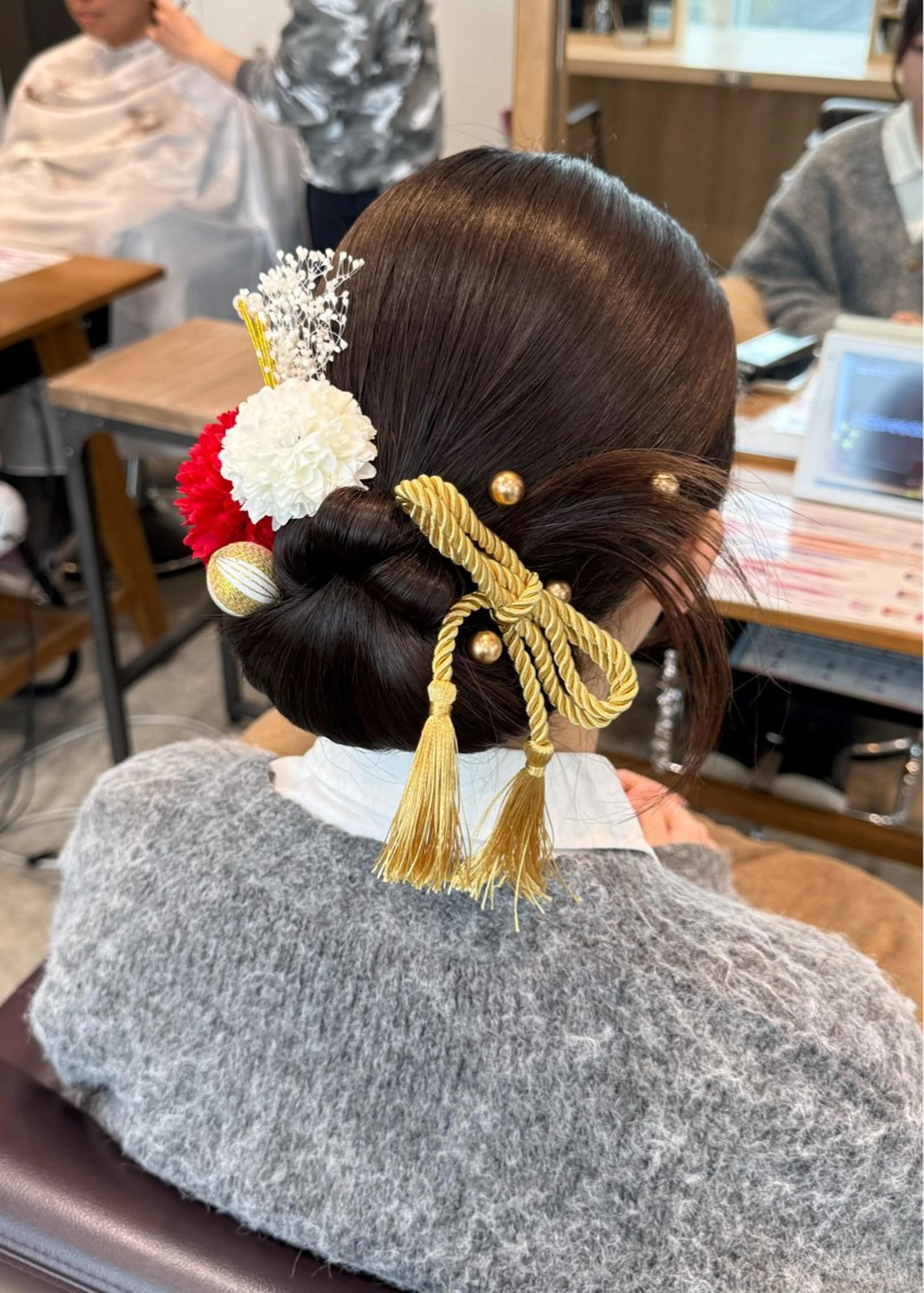 セミロング ヘアアレンジ ヘアセット ハイトーン/ダブル カラー/あやかのヘアスタイル