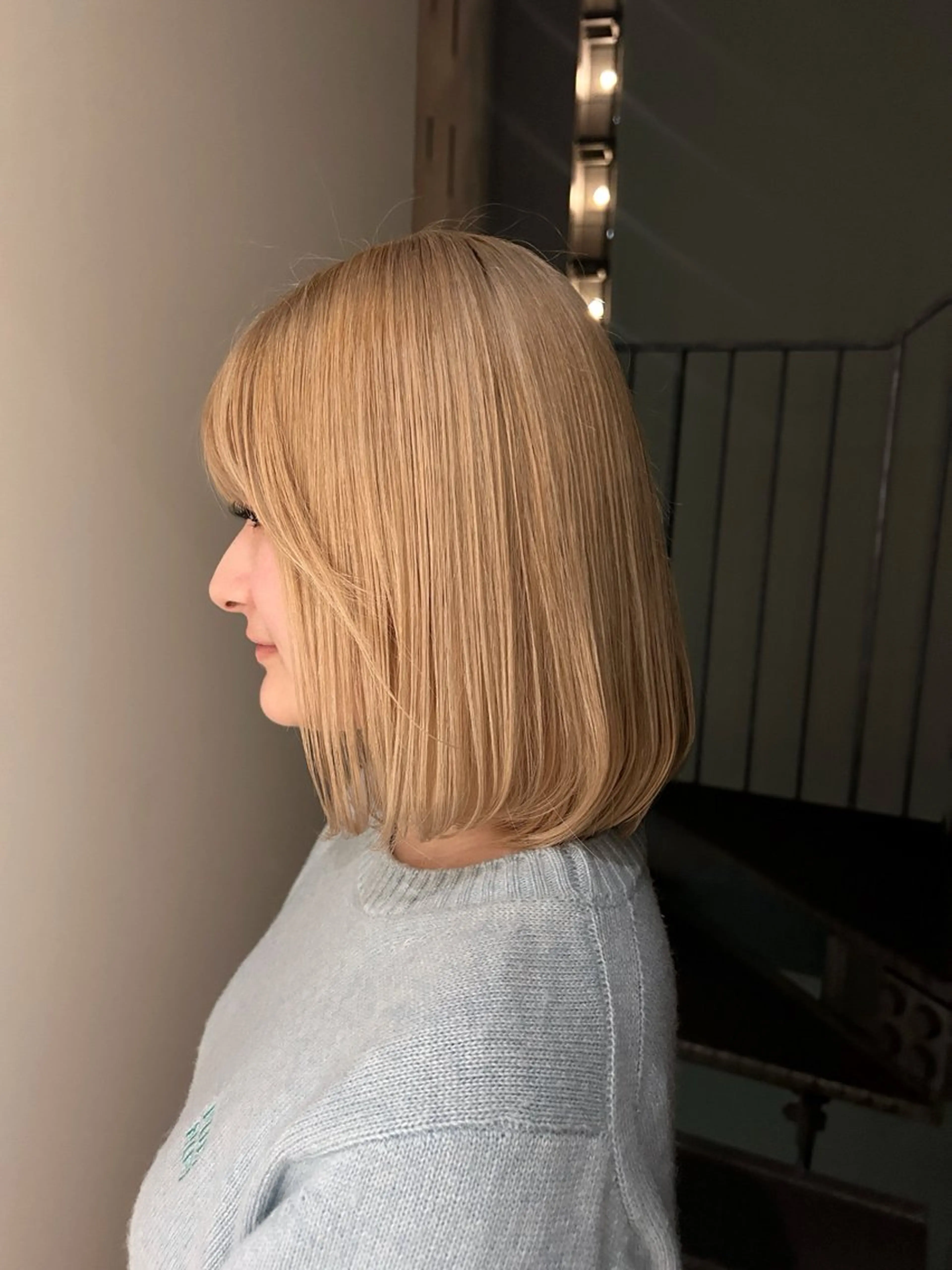 ミディアム カラー ハイトーンカラー ヘアカラー 髙林 優衣のヘアスタイル