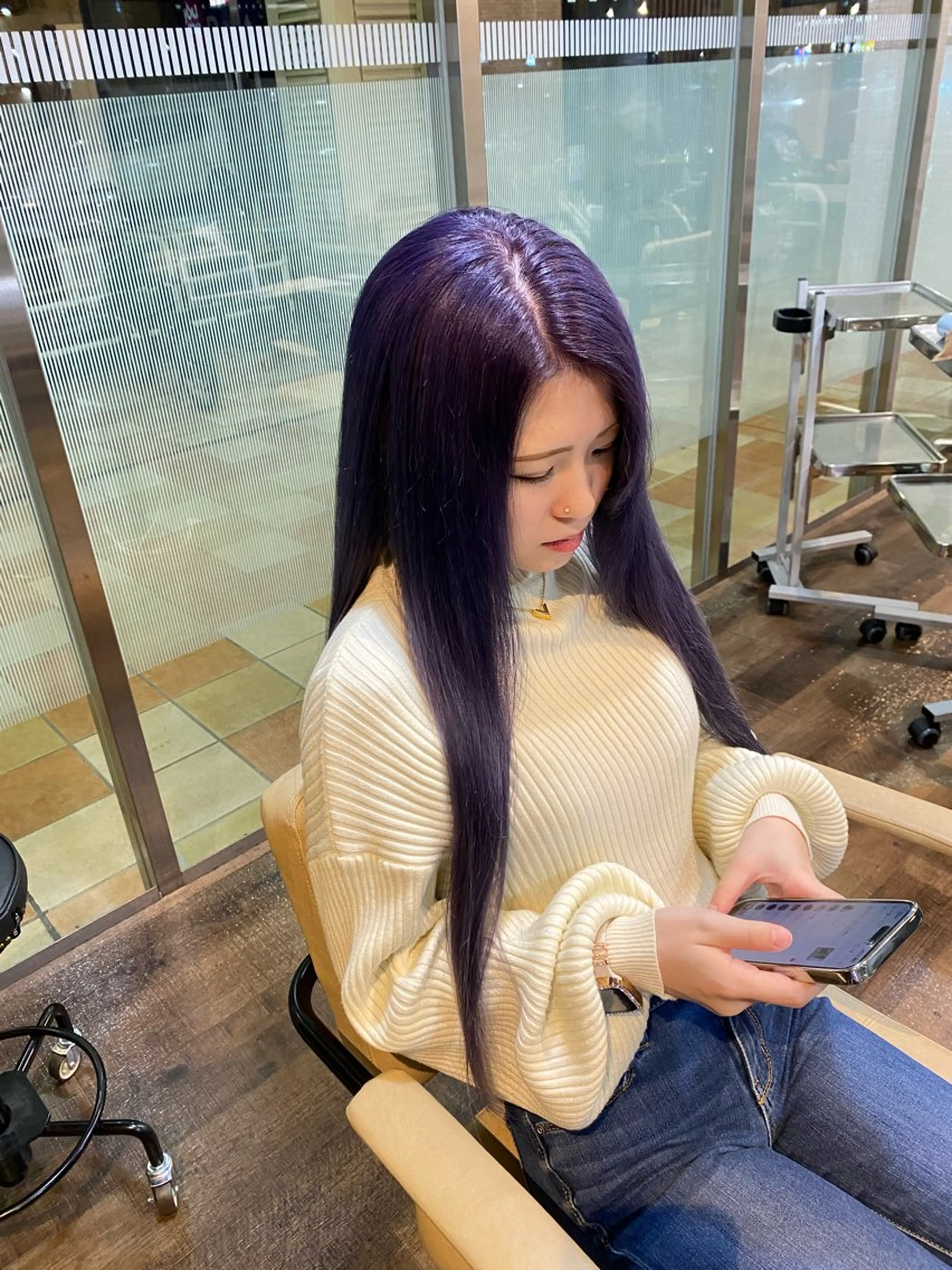 ロング カラー ラベンダーカラー カット ヘアカラー トリートメント STYLE エキシティ店所属・【似合わせパーマ】 STYLE 杉原　魁のヘアスタイル