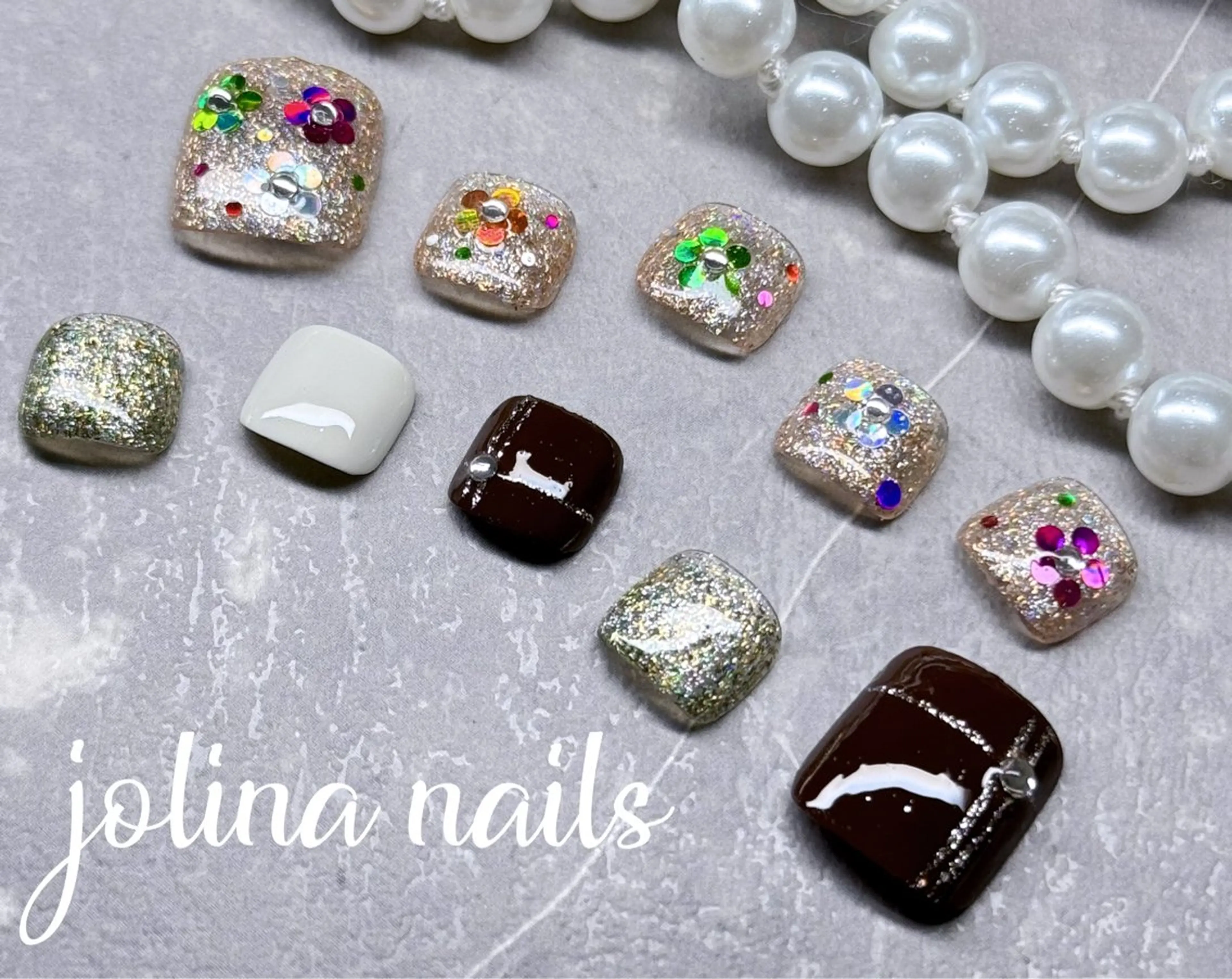 ネイル スカルプネイル ネイルチップ フットネイル jolina nails鶴見店のネイルデザイン