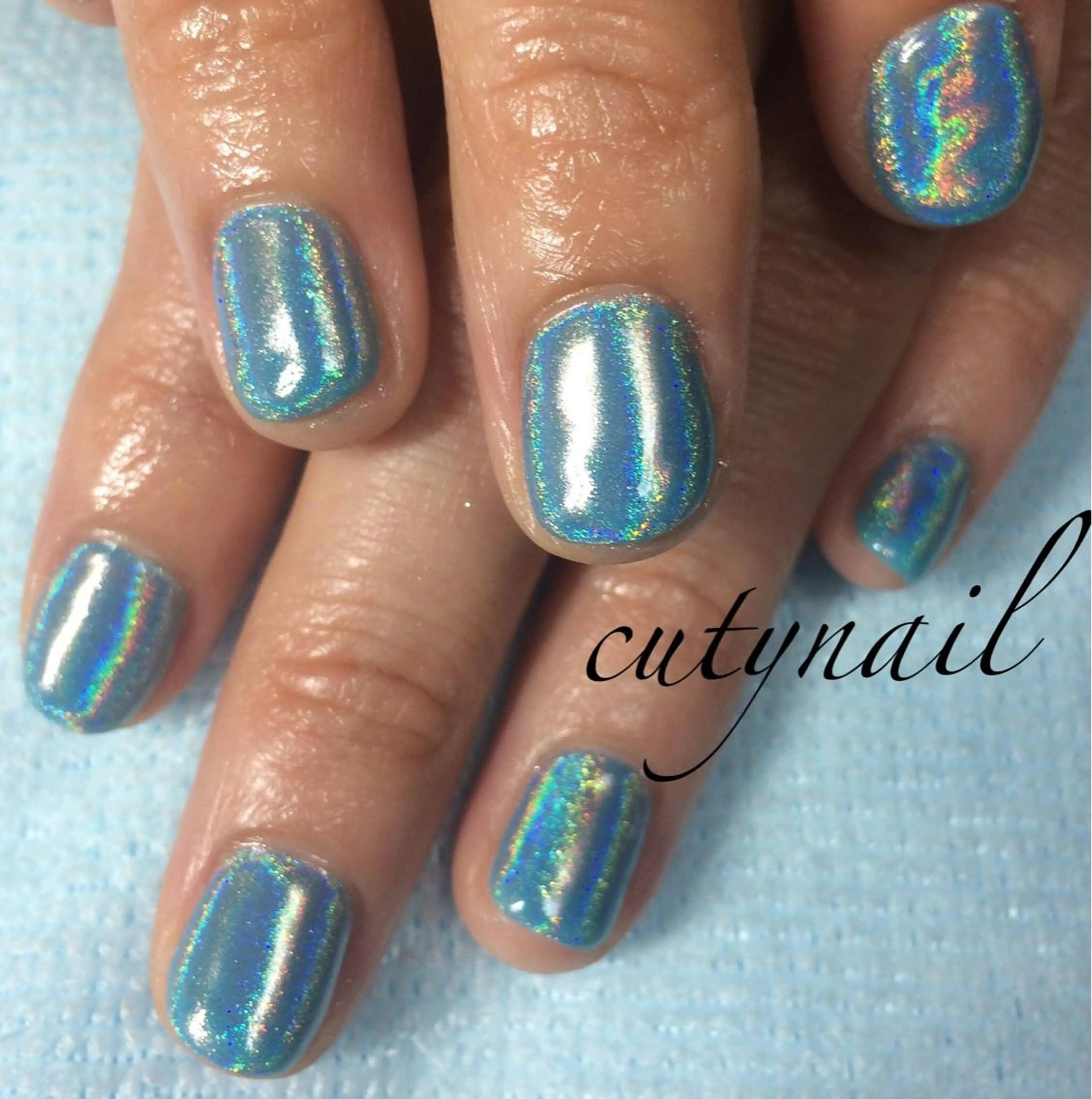 ネイル ブルー cuty nailのネイルデザイン