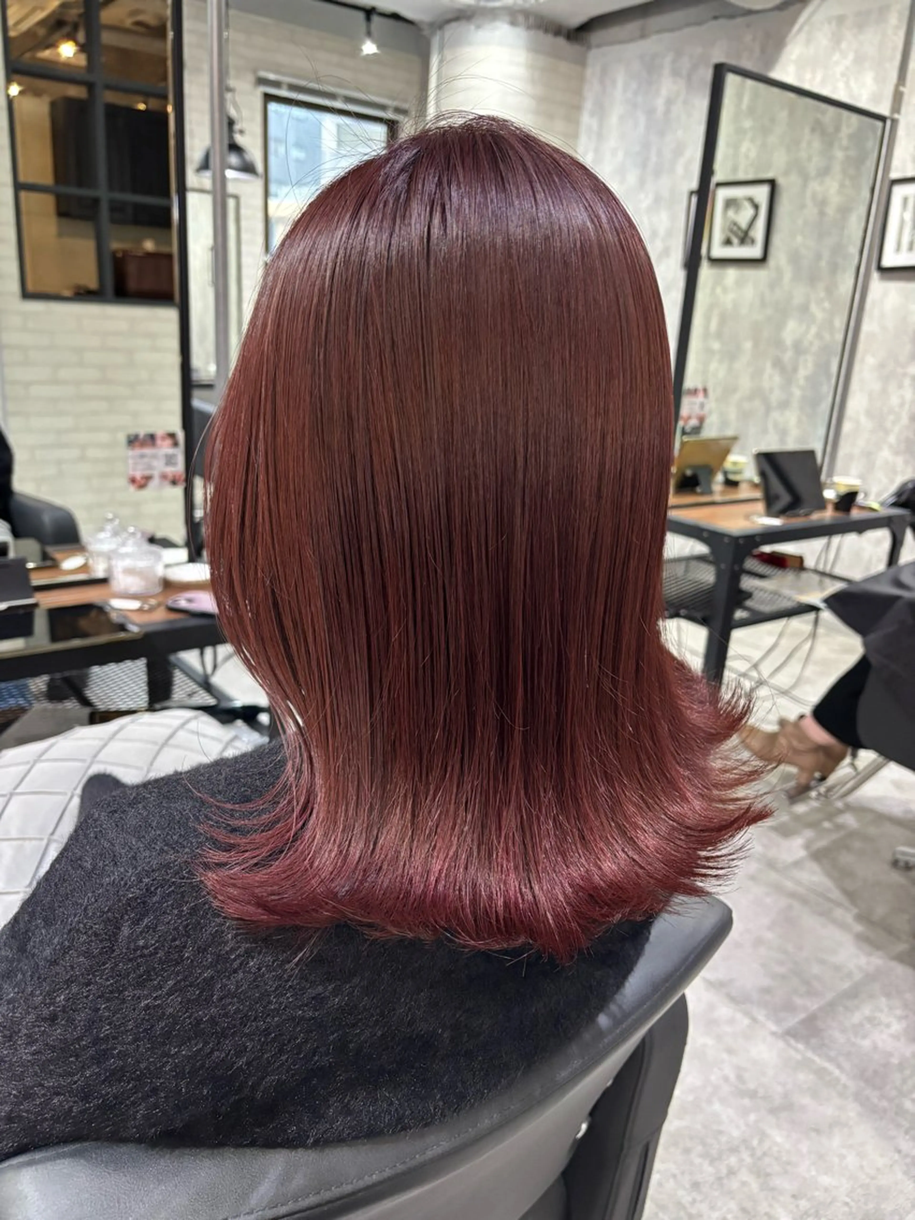 ミディアム カラー ヘアアレンジ kei/透明感カラー /ベージュ/髪質改善のヘアスタイル