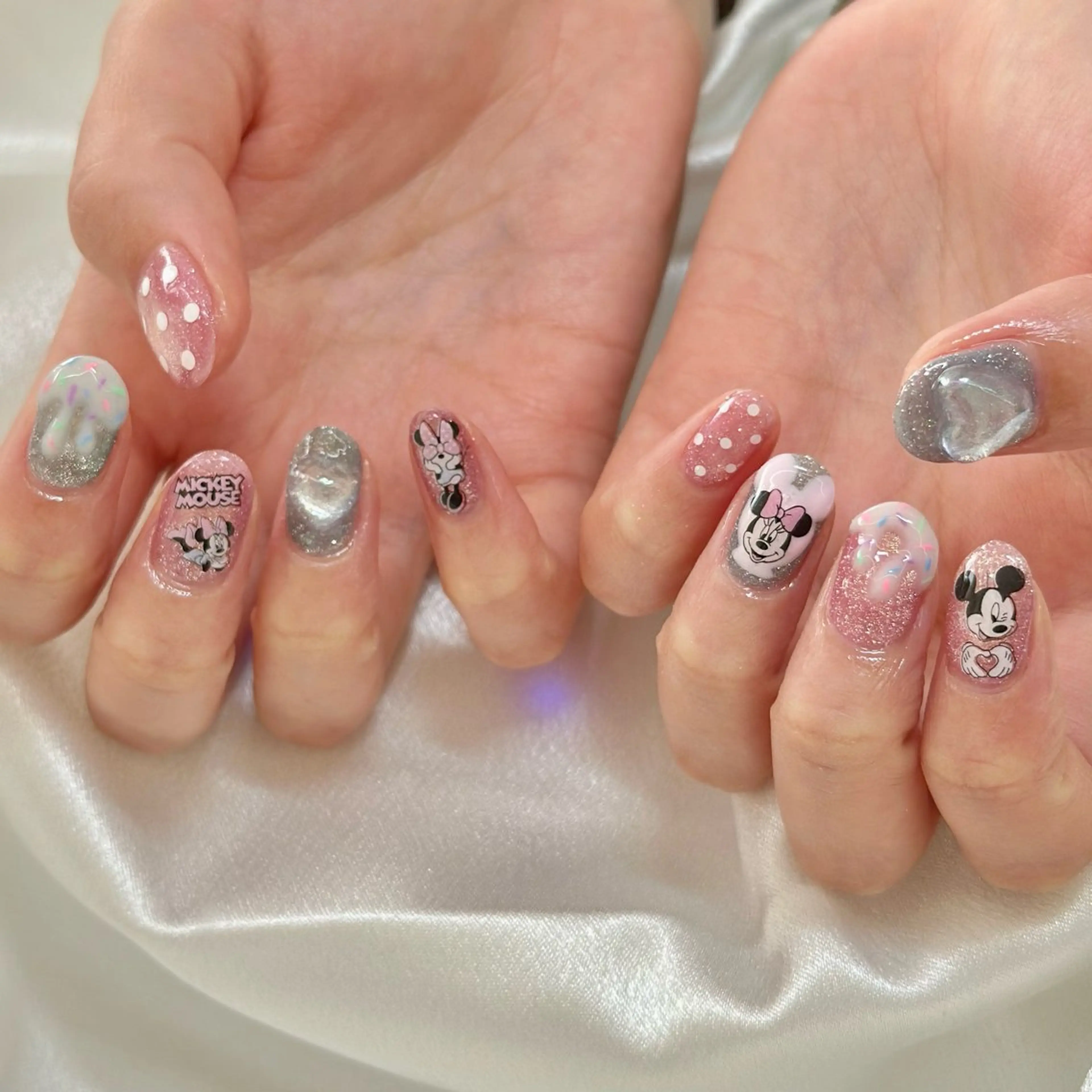 ネイル ジェルネイル マグネットネイル パラジェル 冬ネイル ハンドネイル fukuyasu rikaのネイルデザイン