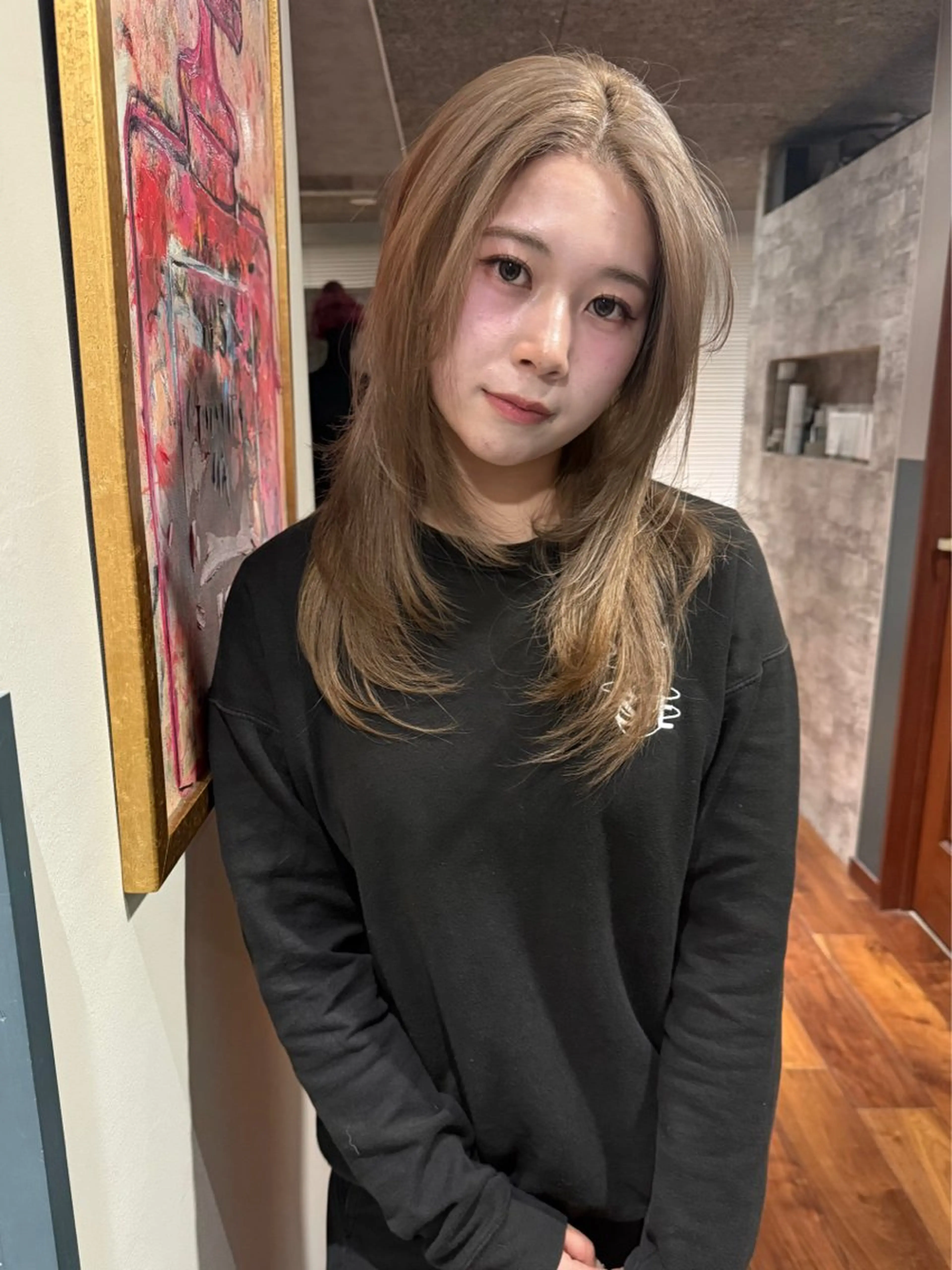 ミディアム カラー 似合わせカット カット ヘアカラー トリートメント mai / linoah˚✧のヘアスタイル