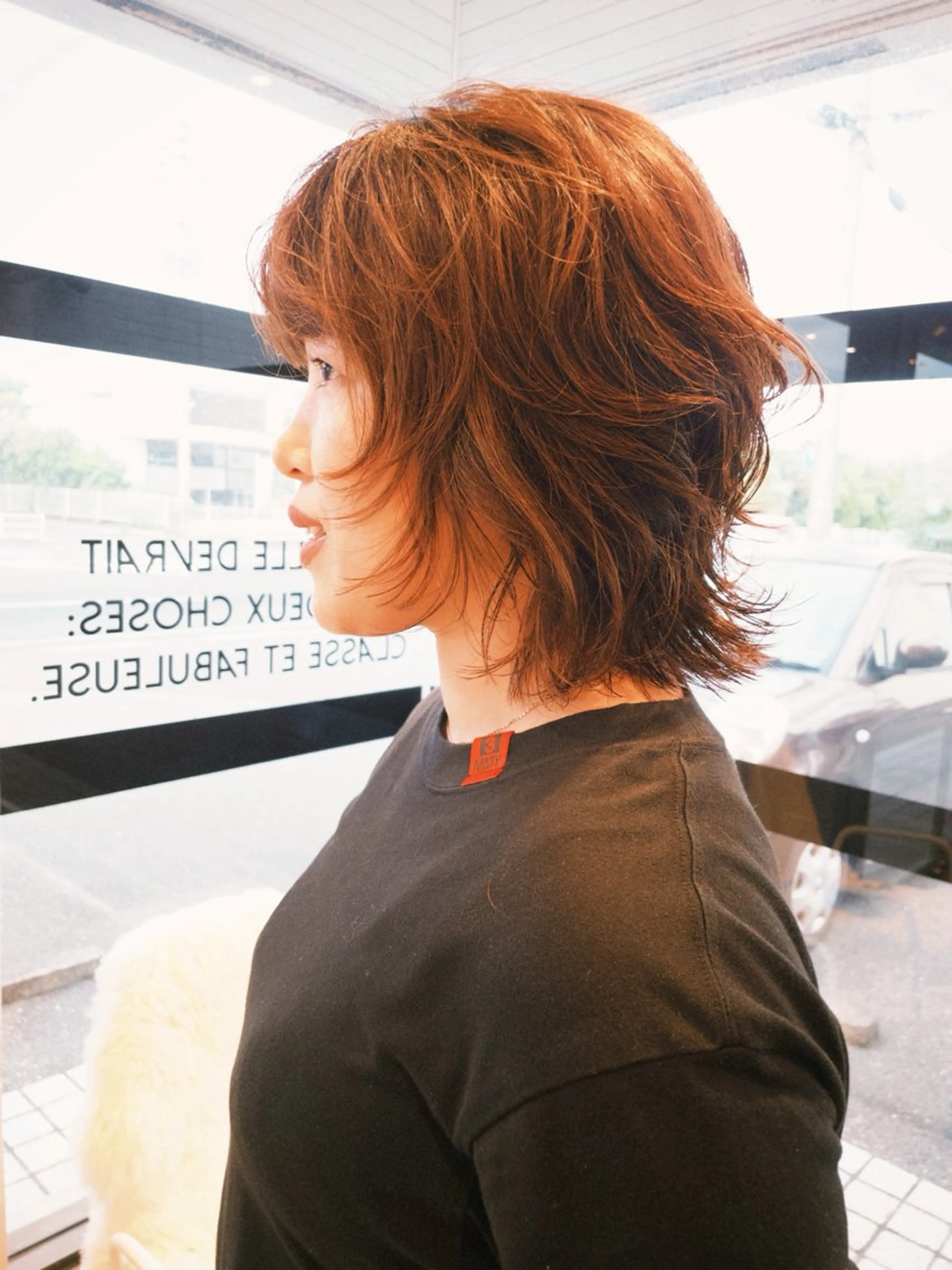 ショート カラー パーマ カット ヘアカラー パーマ GUESTs所属・優音 /YUi/パーマのヘアスタイル