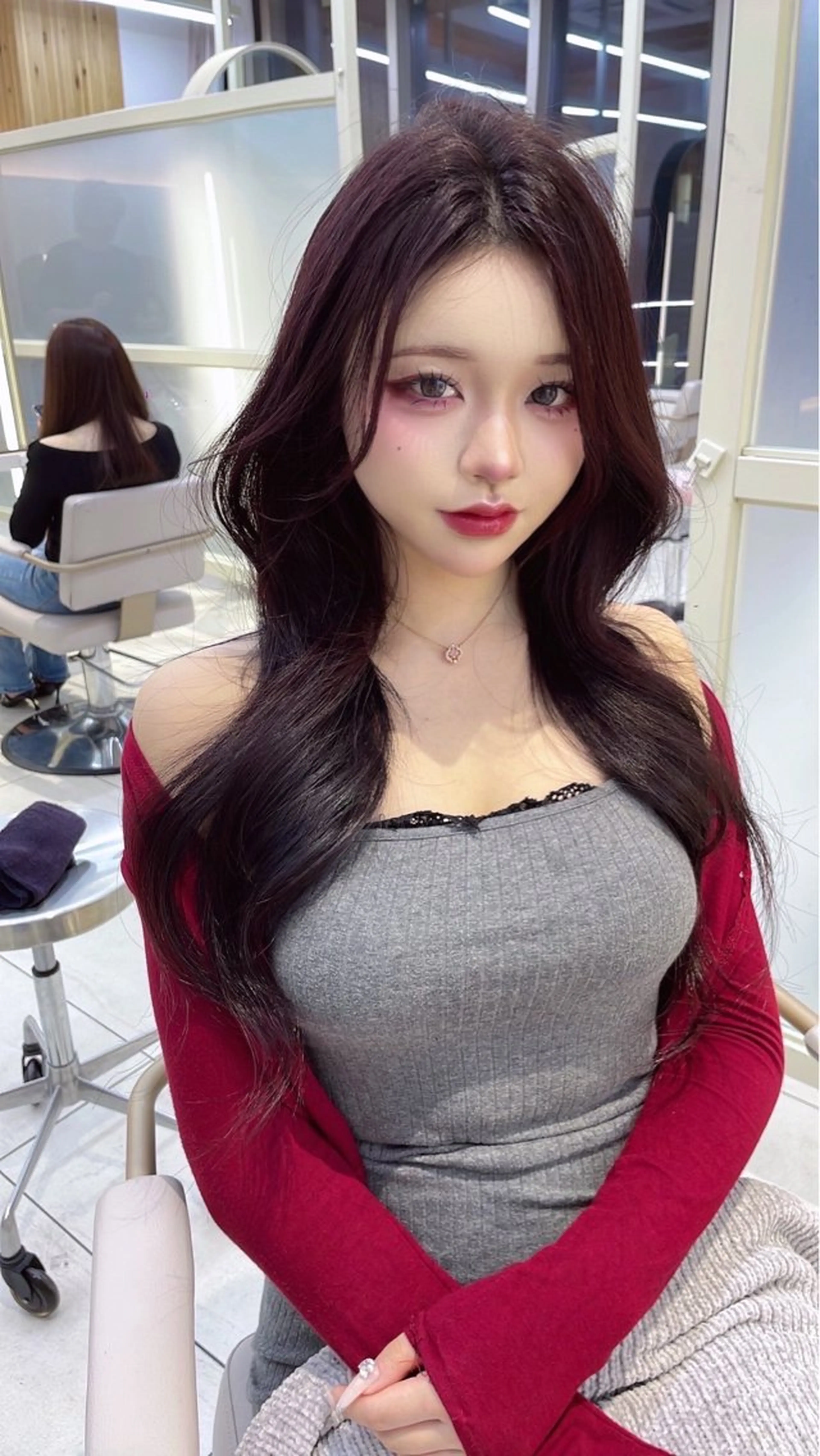 セミロング カット ヘアカラー トリートメント 顔周り/透明感カラー /韓国ヘア/TAKUのヘアスタイル