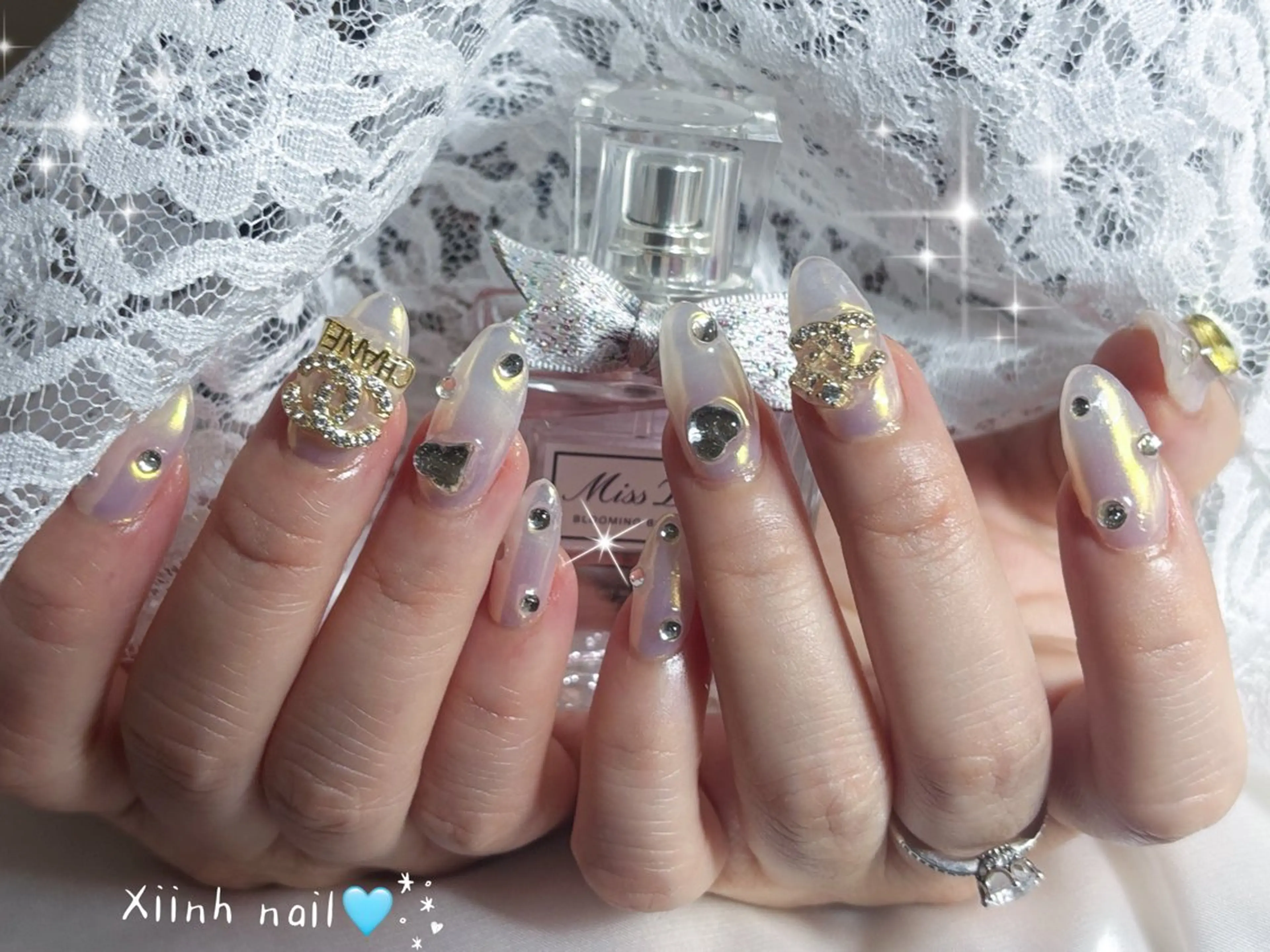 ネイル チークネイル 桜ネイル 長さ出し フットネイル ジェルネイル XIINH NAIL SALONのネイルデザイン