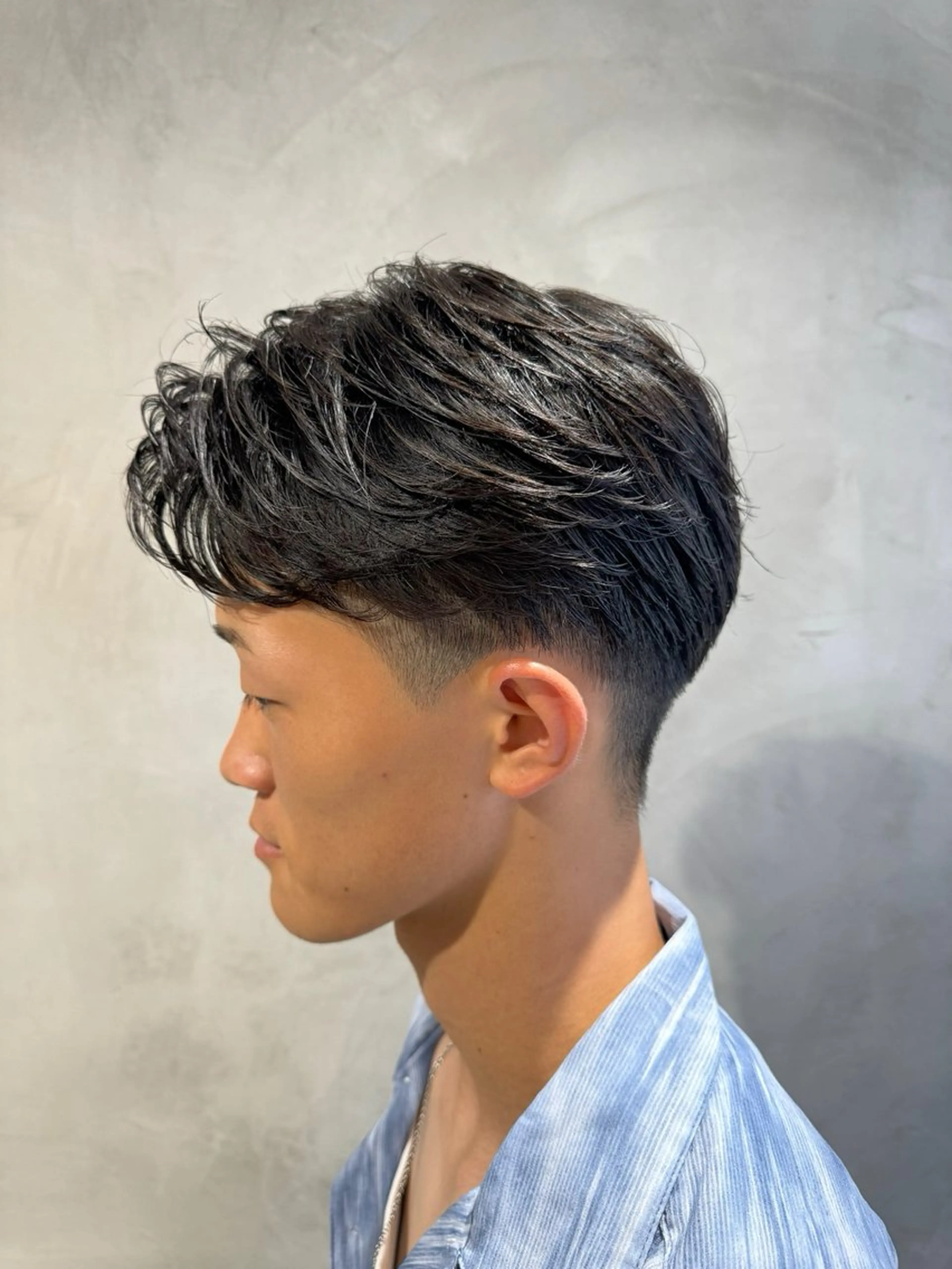 ショート パーマ メンズ センターパート メンズパーマ ニュアンスパーマ nico TOKYO 横浜所属・横浜/レイヤー/ カネコのヘアスタイル