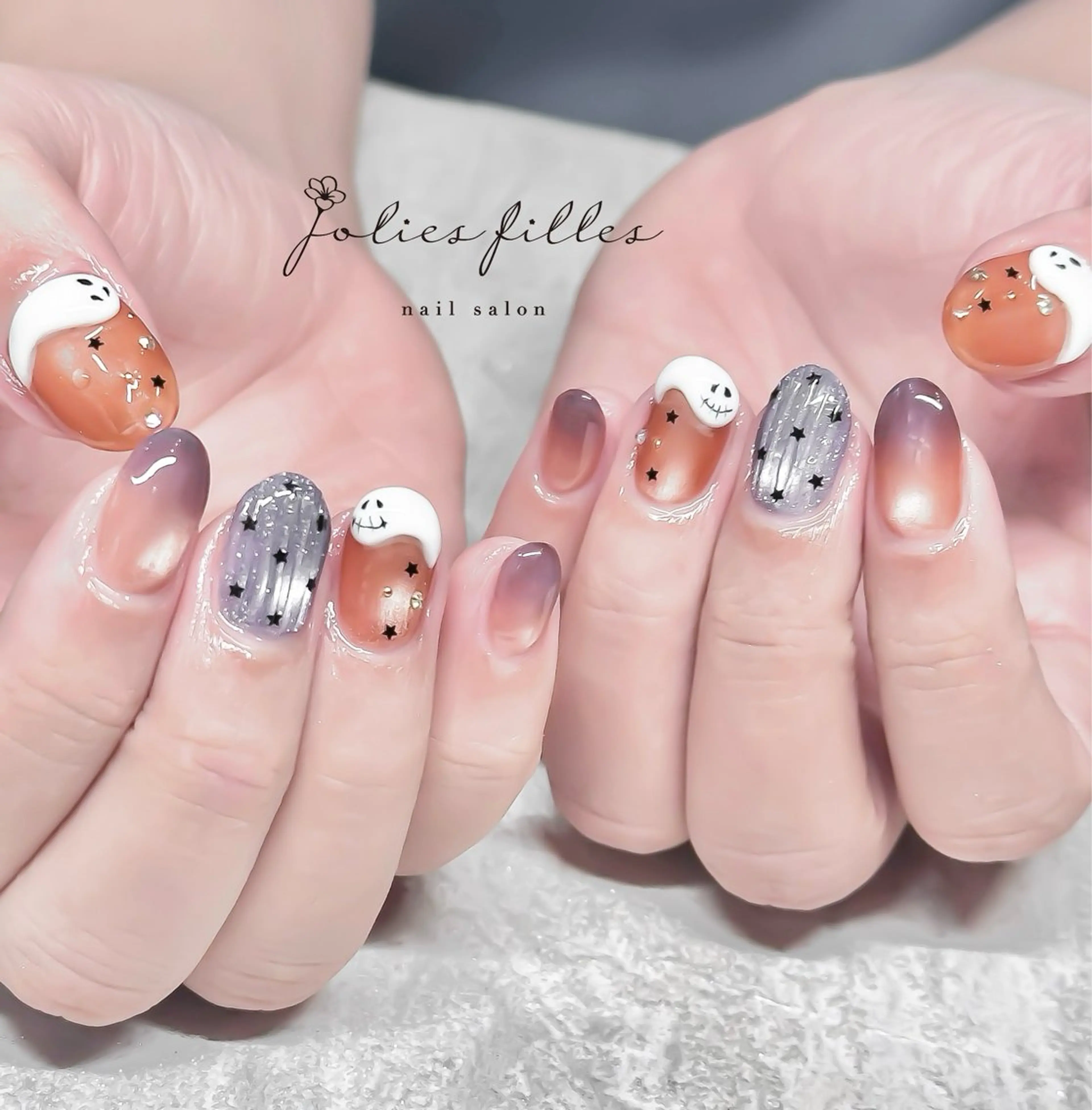 ネイル ハロウィン ハンドネイル ジョリフィーユ本店 中山のネイルデザイン