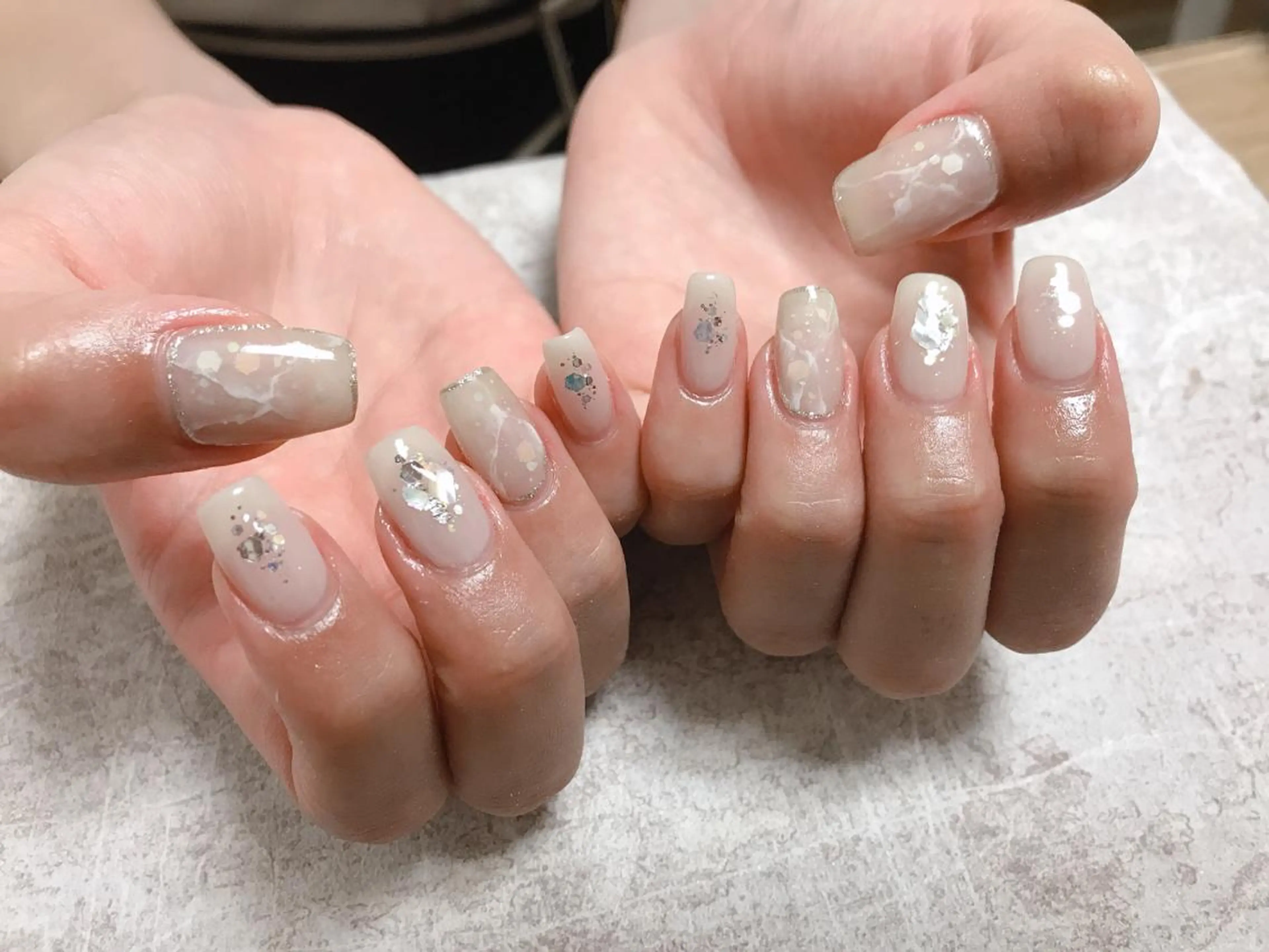ネイル 大理石ネイル(マーブル) kiki nail 二子玉川のネイルデザイン