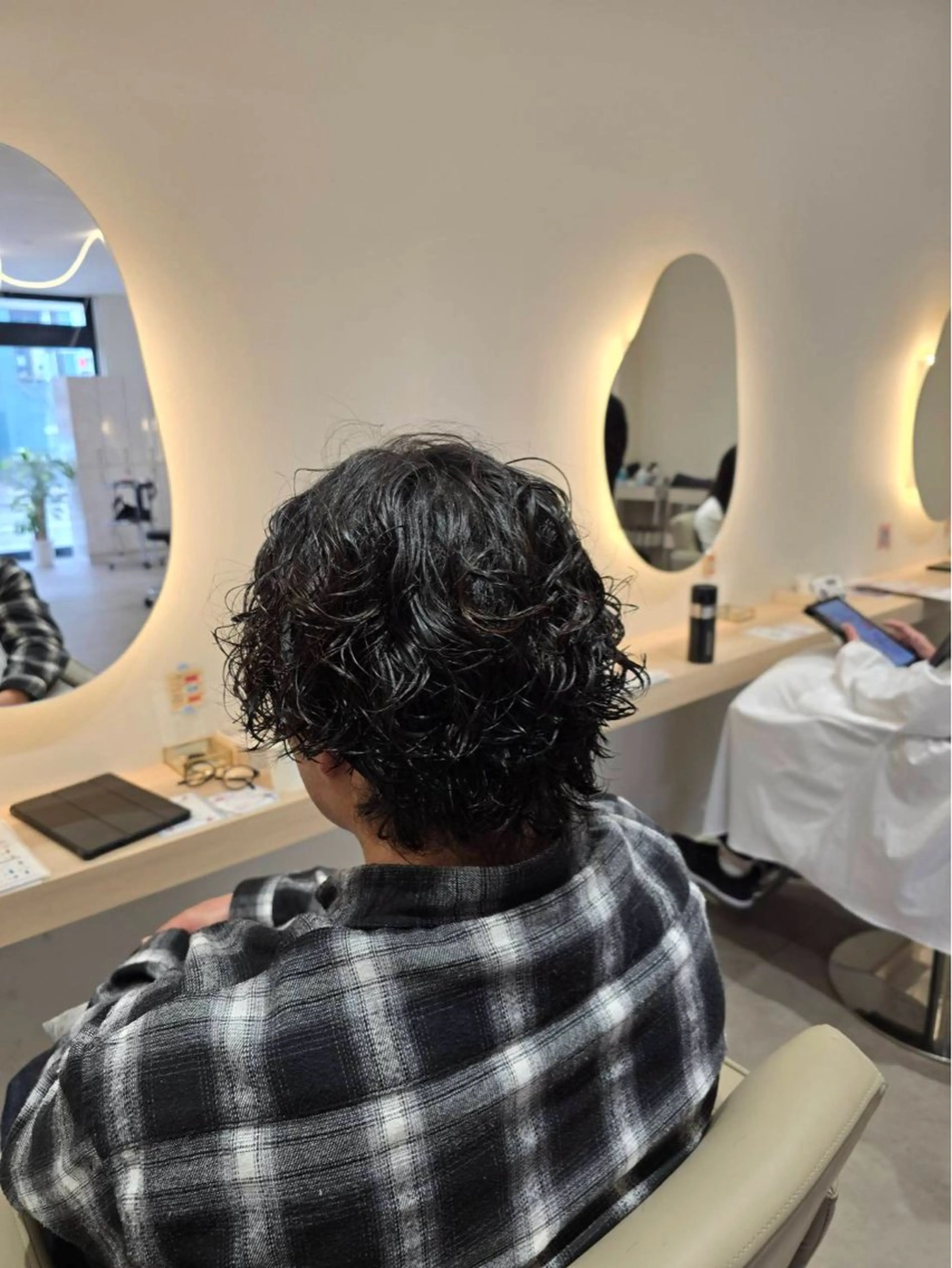 パーマ メンズ カット パーマ レイヤー/透明感/髪 質改善/メンズ/佐藤のヘアスタイル