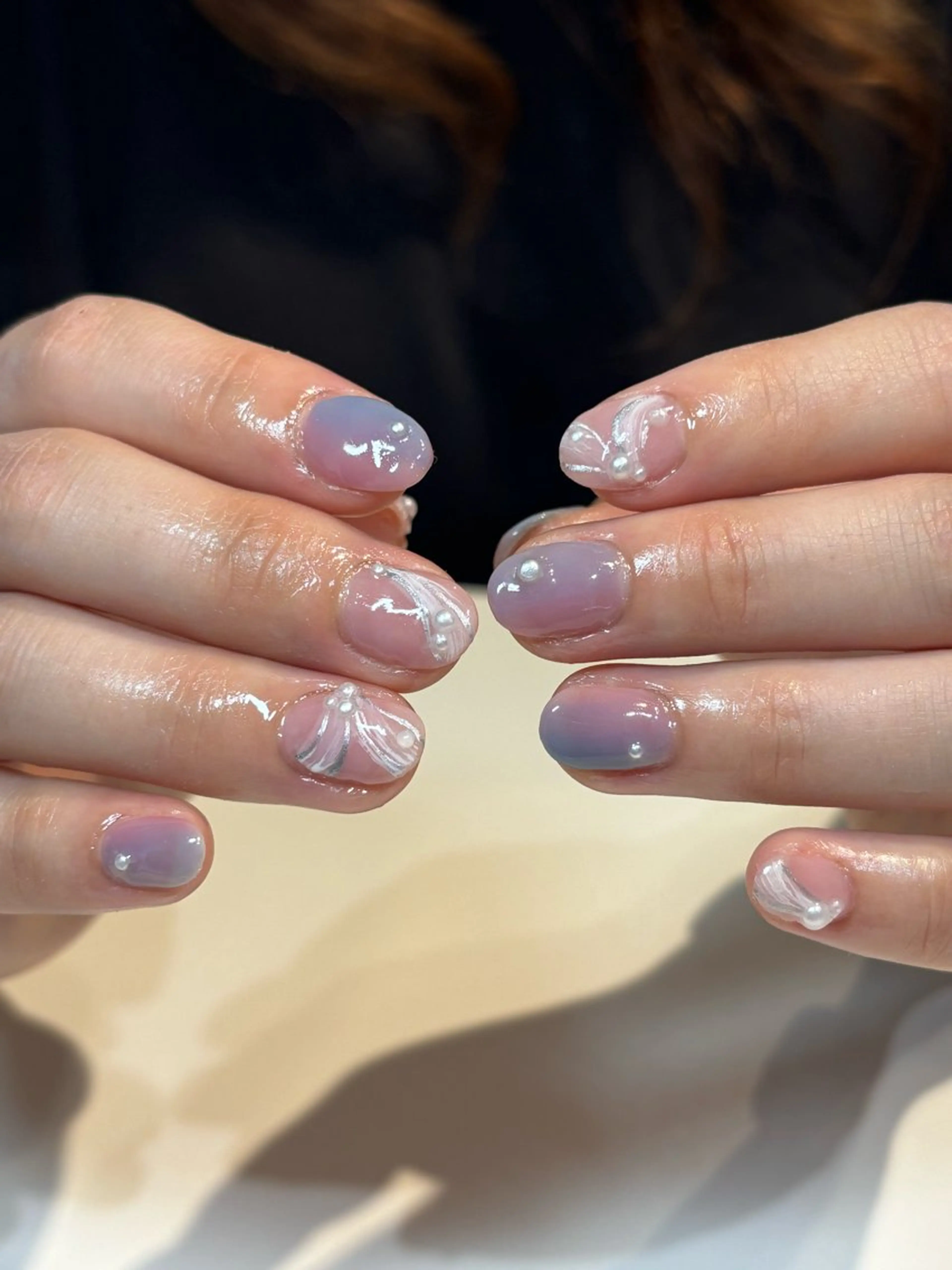 ネイル フットネイル フレンチネイル ジェルネイル グラデーション マグネットネイル ハンドネイル ヘアー.ネイル二刀流 misa🫧のヘアスタイル