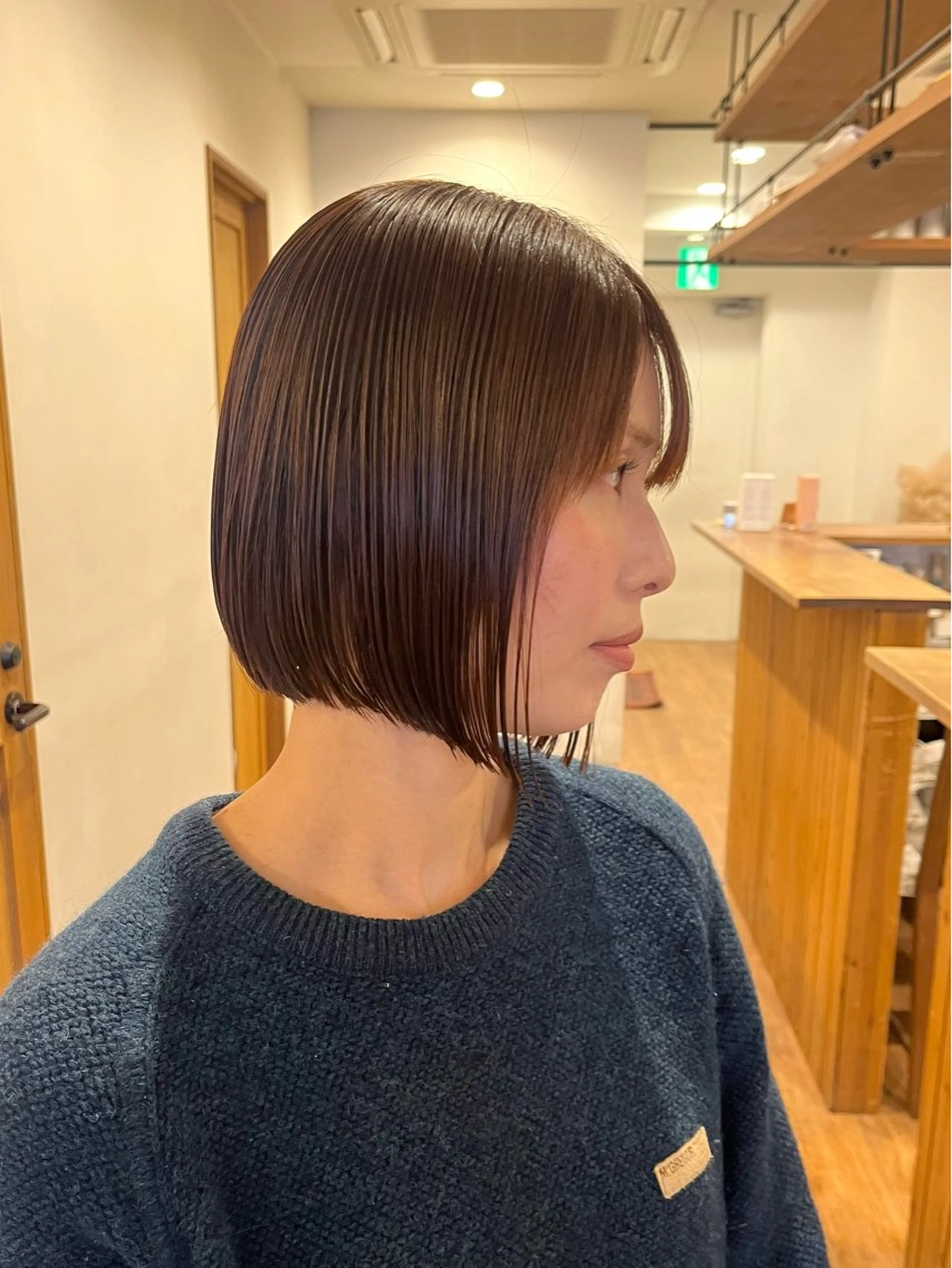 ショート ボブ china/ボブ ブリーチカラーのヘアスタイル