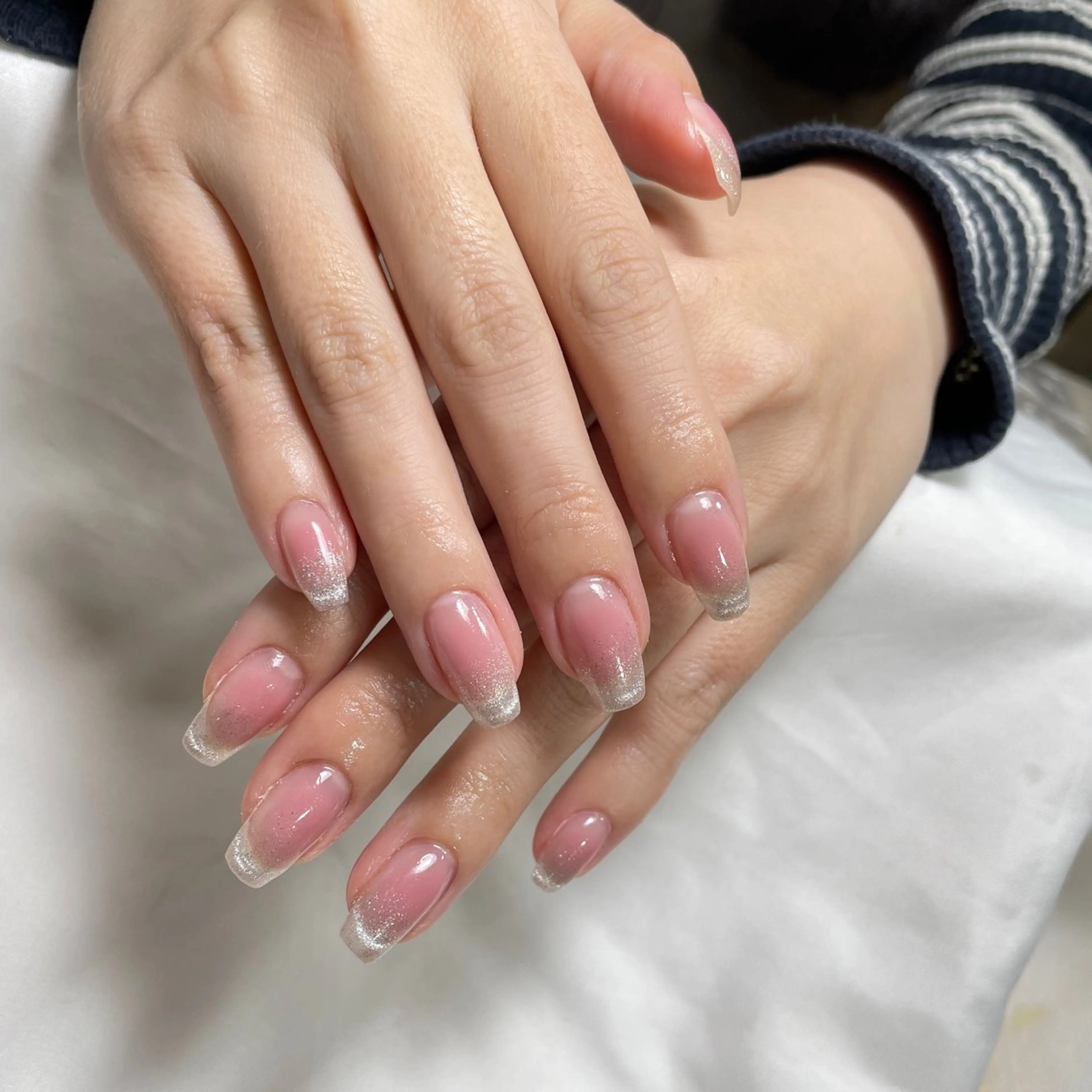 ネイル アートネイル フレンチネイル ジェルネイル グラデーション 韓国ネイル ハンドネイル 久保田 マリコのネイルデザイン