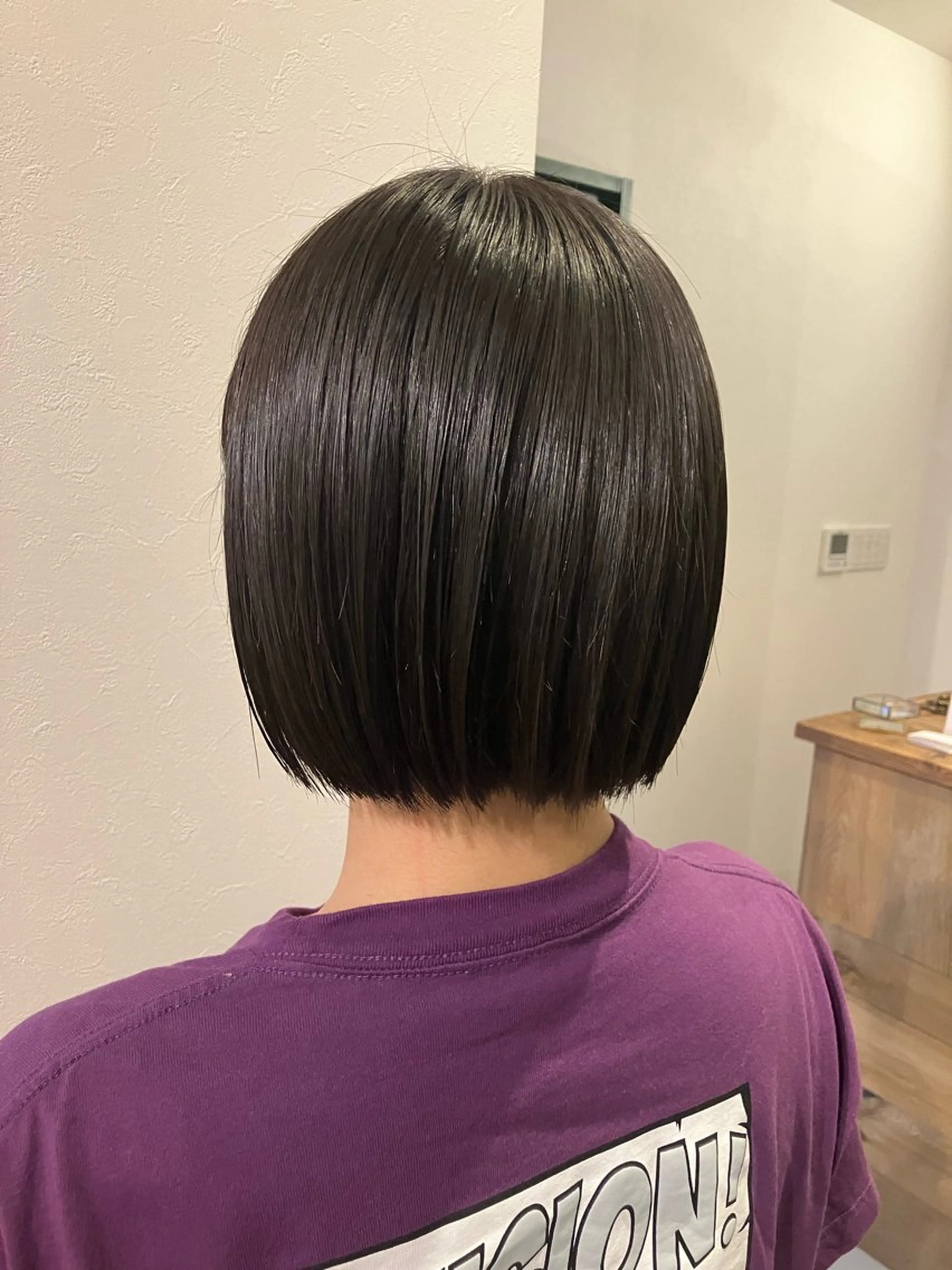 ショート 切りっぱなしボブ ボブ 清水 美香のヘアスタイル