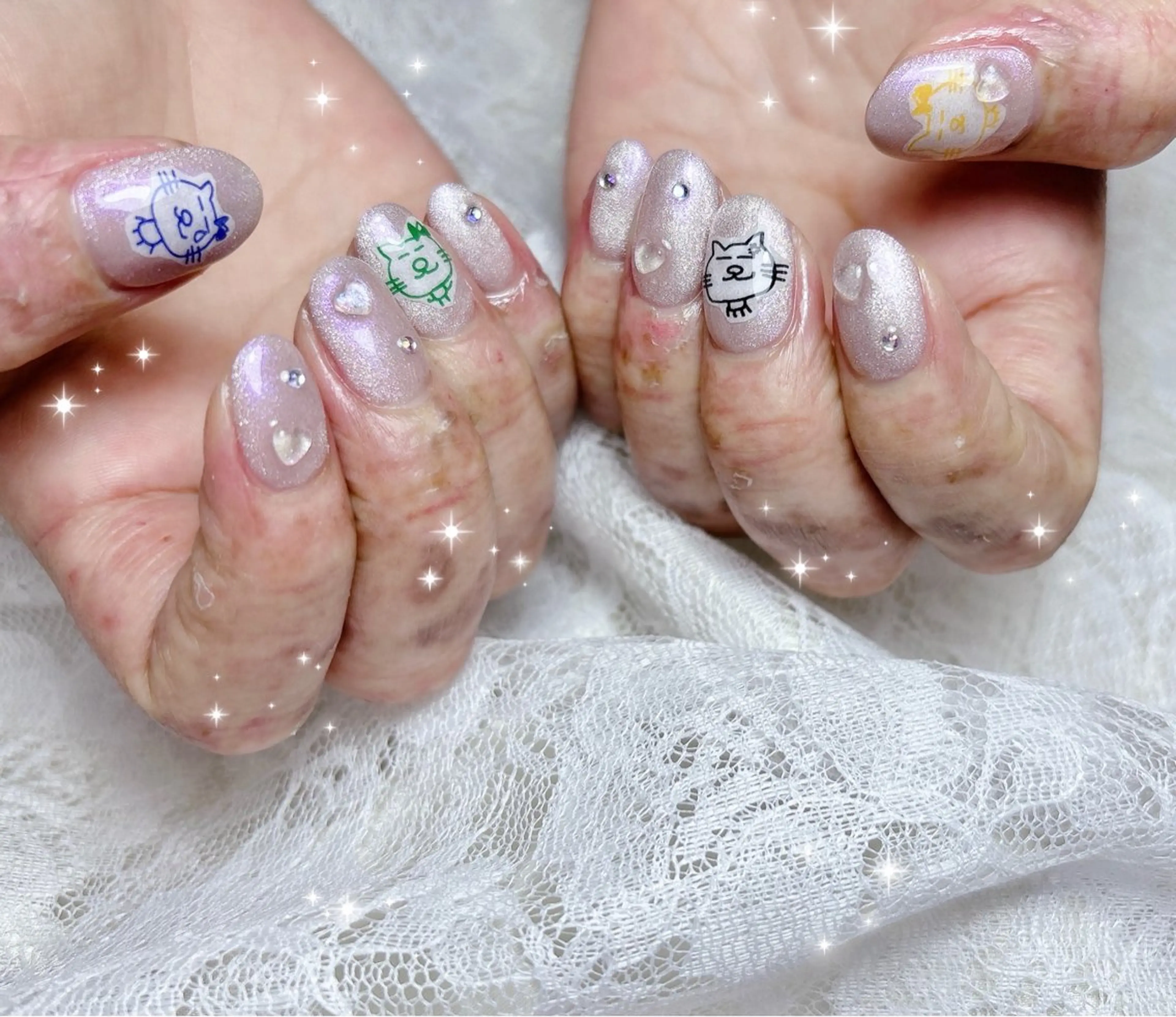 ネイル マグネットネイル マグネットワンカラー 持ち込み ワンカラーネイル ハンドネイル FLARE NAIL フレアネイルのネイルデザイン