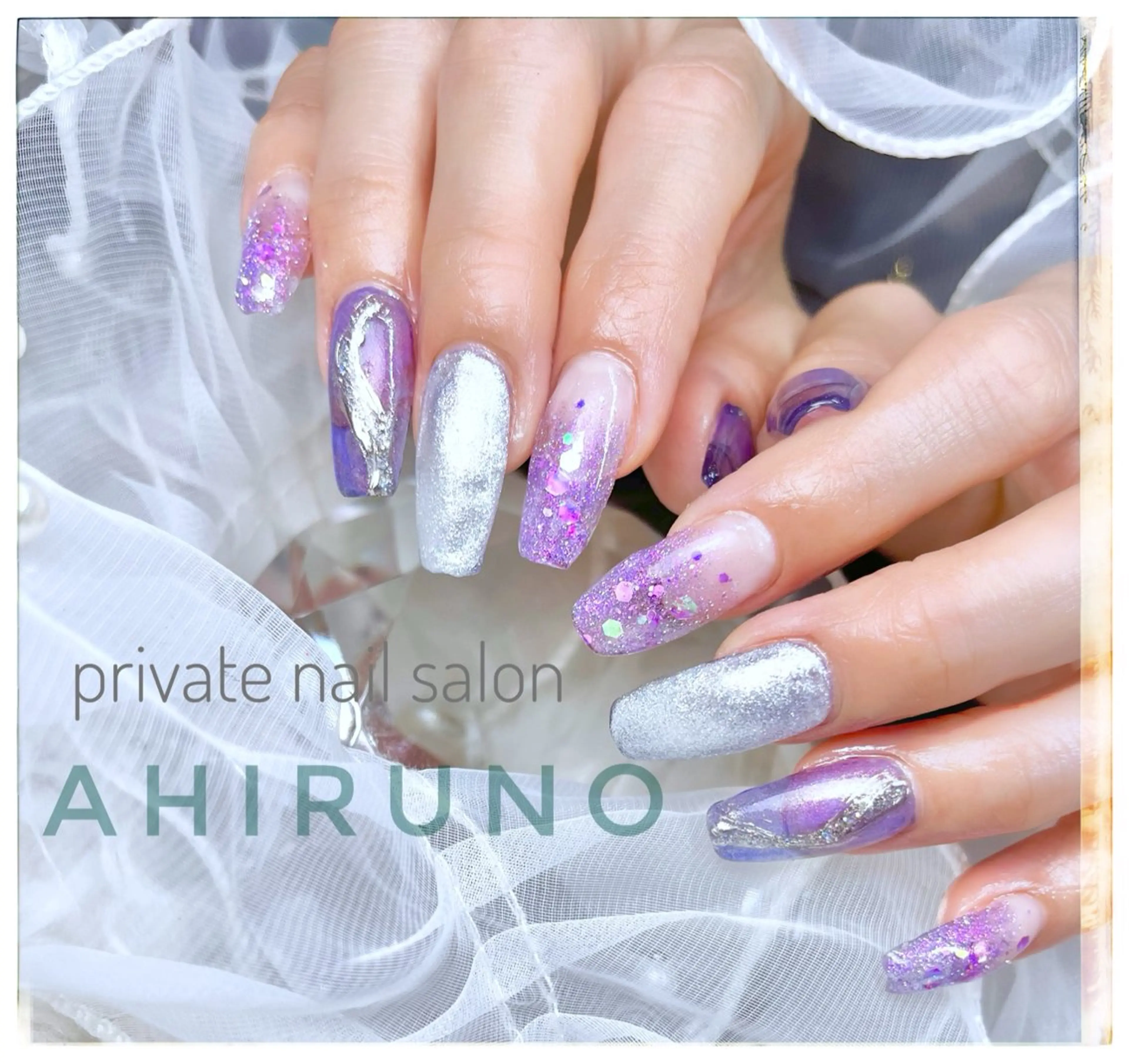 ネイル 長さ出し ロングネイル ハンドネイル ａｈｉｒｕｎｏ ✿ ｙｕiのネイルデザイン