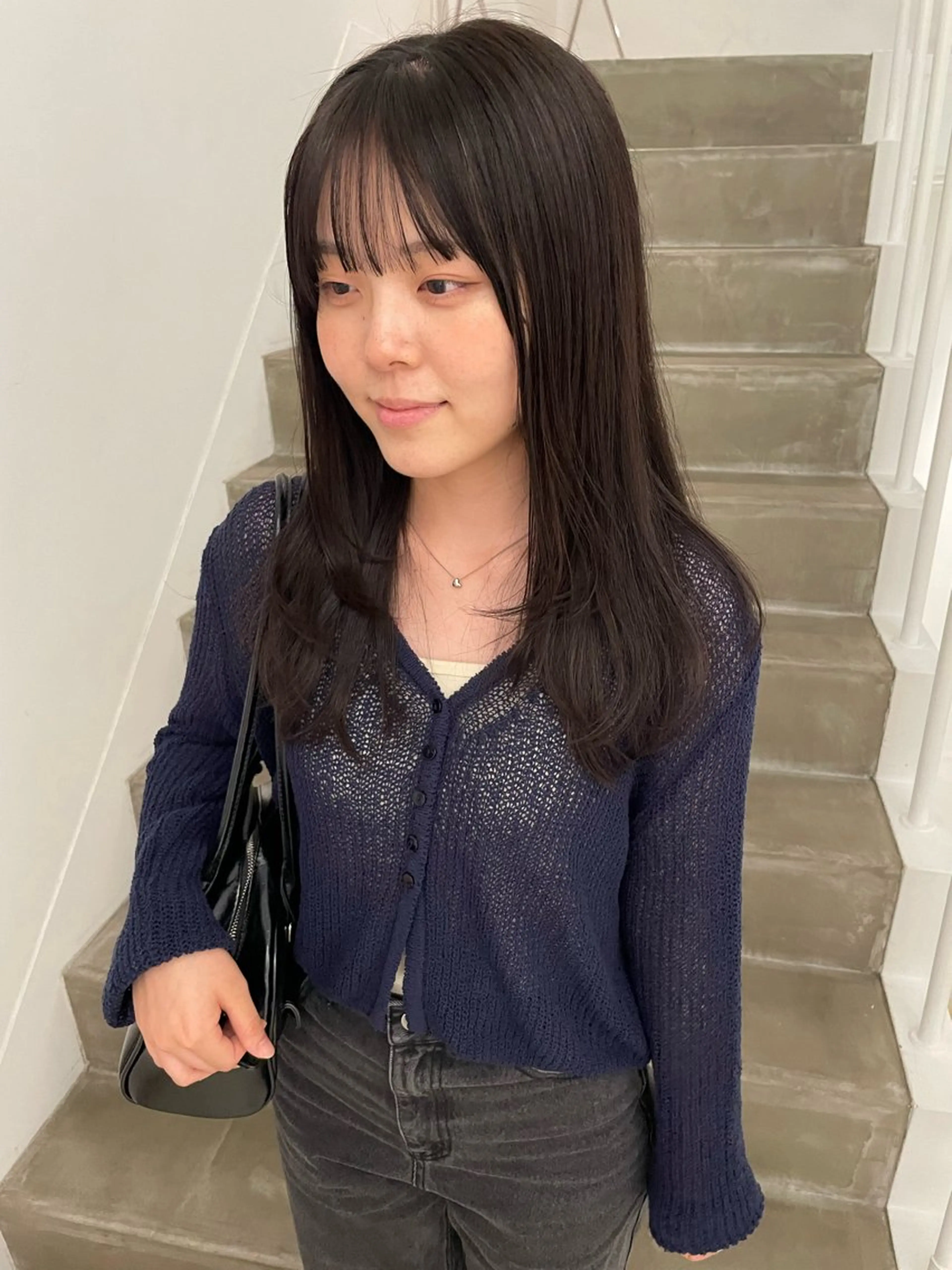 セミロング カラー 土川 陽菜のヘアスタイル