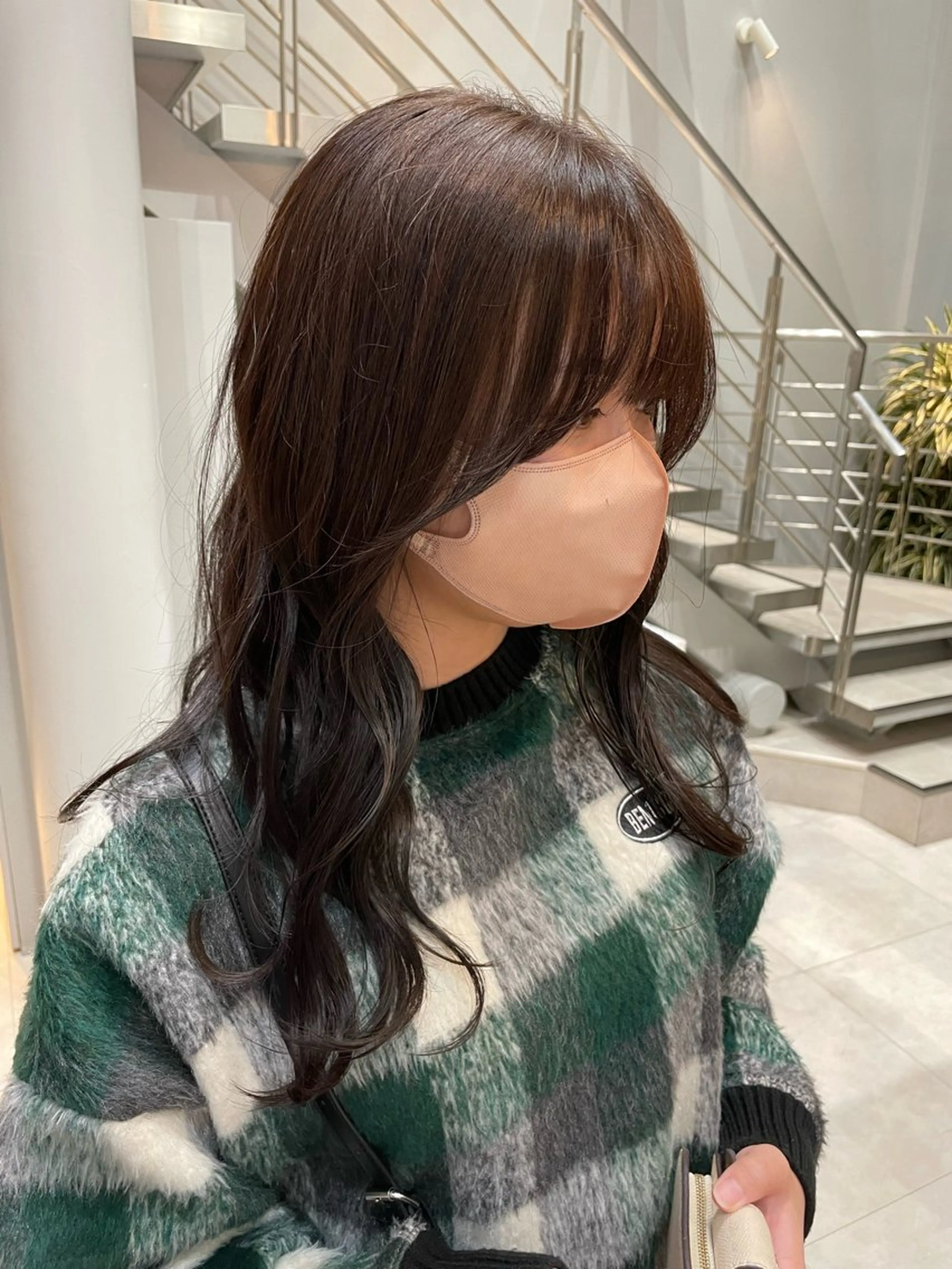 ロング カラー 似合わせカット カット ヘアカラー エマ ピボット 中川店所属・富原崇太/切りっぱな しボブ/透明感カラーのヘアスタイル