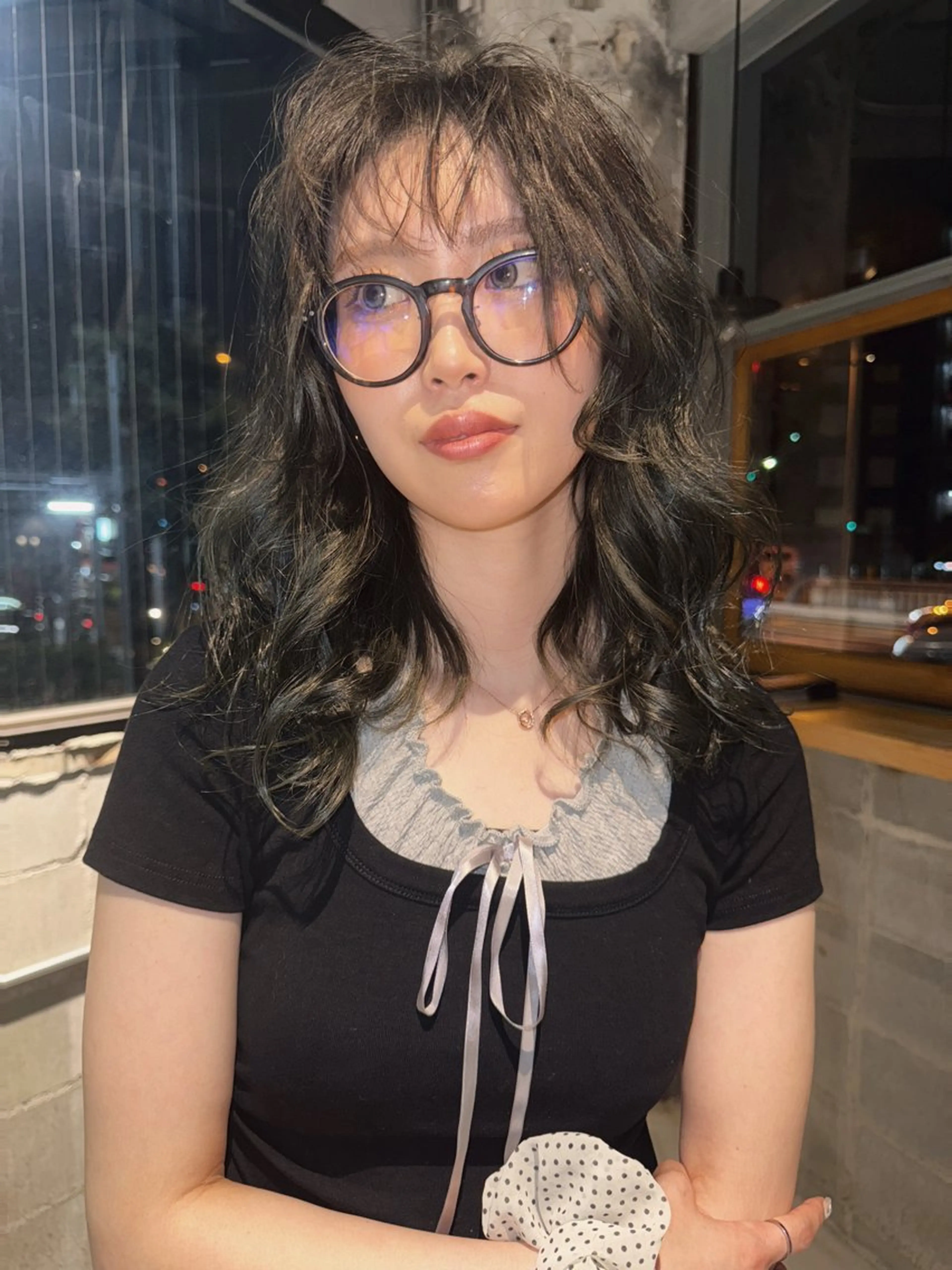 セミロング カラー L/MA所属・MIKU /カラー/ハイトーンのヘアスタイル