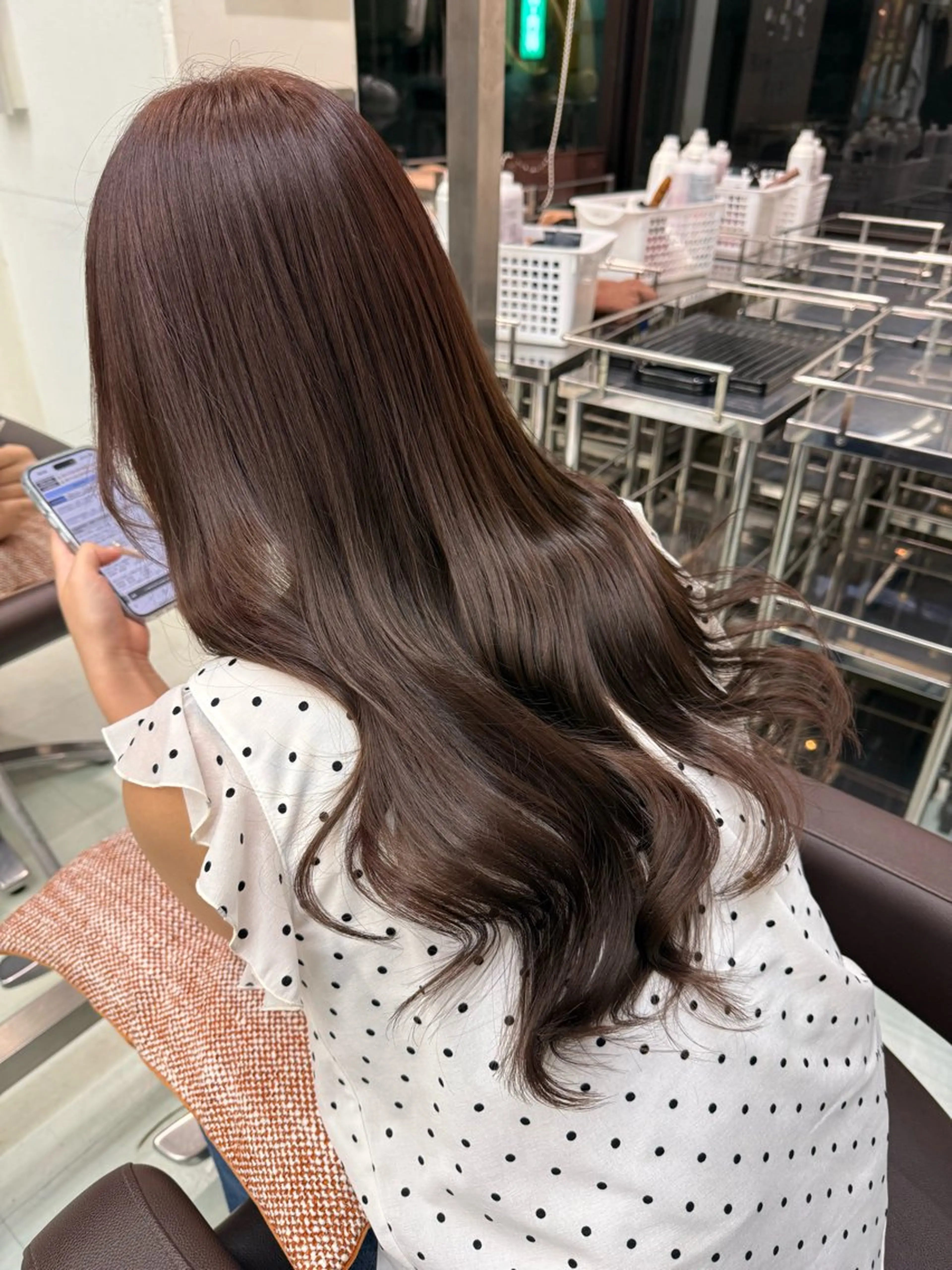 ロング カラー ブラウンカラー カット ヘアカラー トリートメント ヘアーメイクWILL 西宮店所属・WILL西宮 藤原 佳奈/髪質改善/艶髪のヘアスタイル