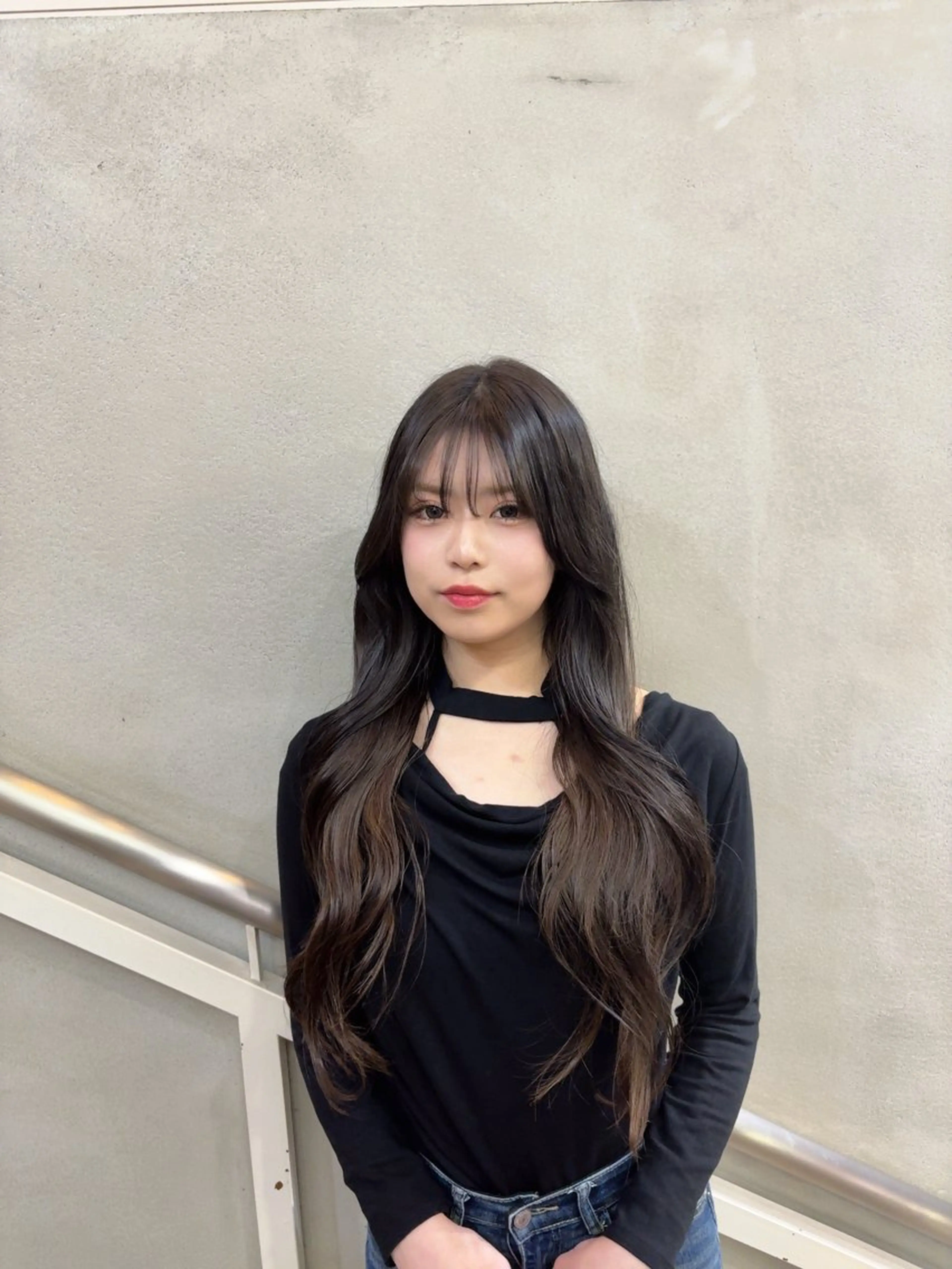 ロング 顔周りカット カット 𝜗𝜚髪質改善/ Keina𝜗𝜚のヘアスタイル