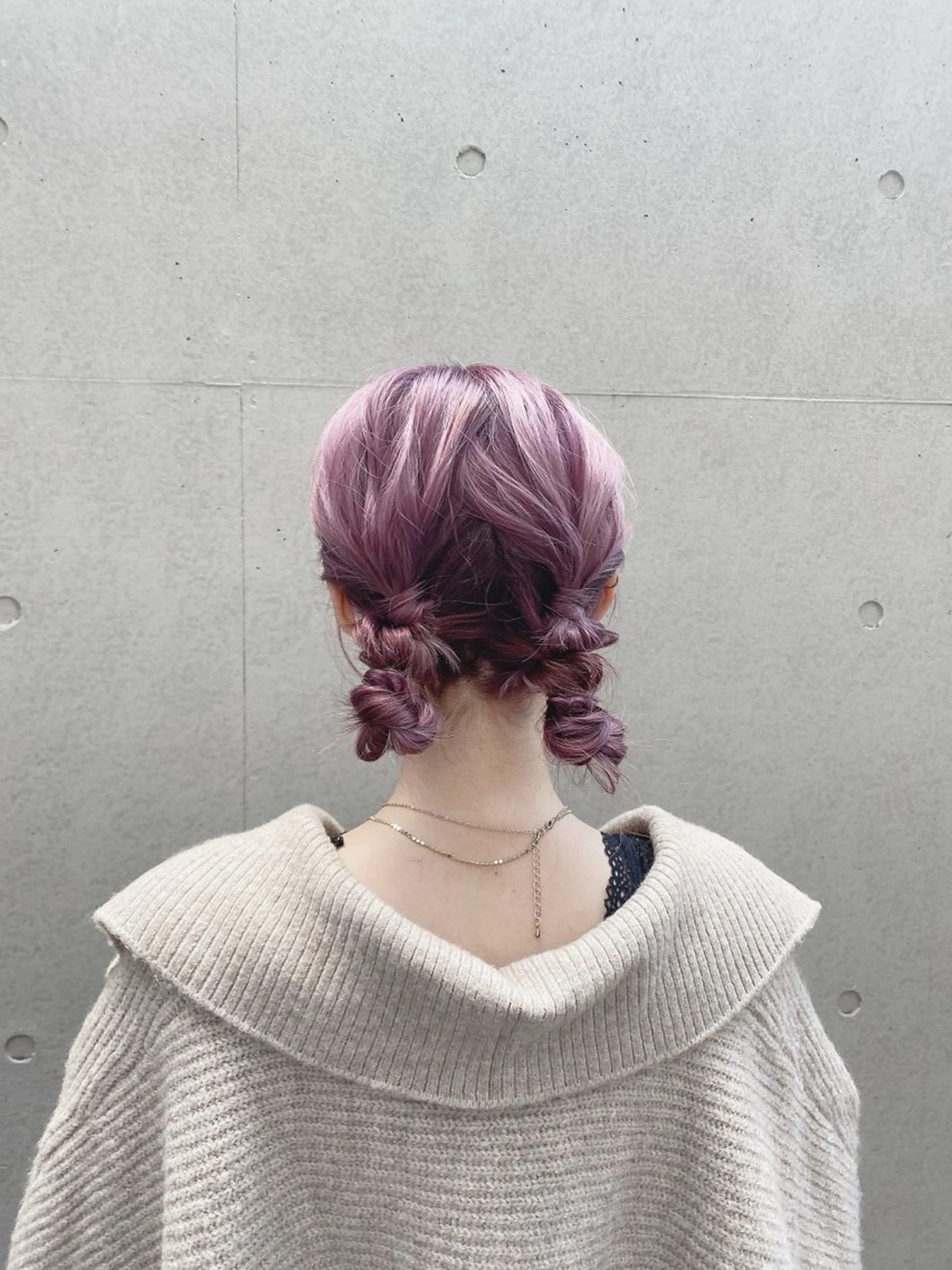 セミロング カラー ヘアアレンジ ヘアセット blink所属・暖色/ブラウン/ 透明感/ゆうかのヘアスタイル