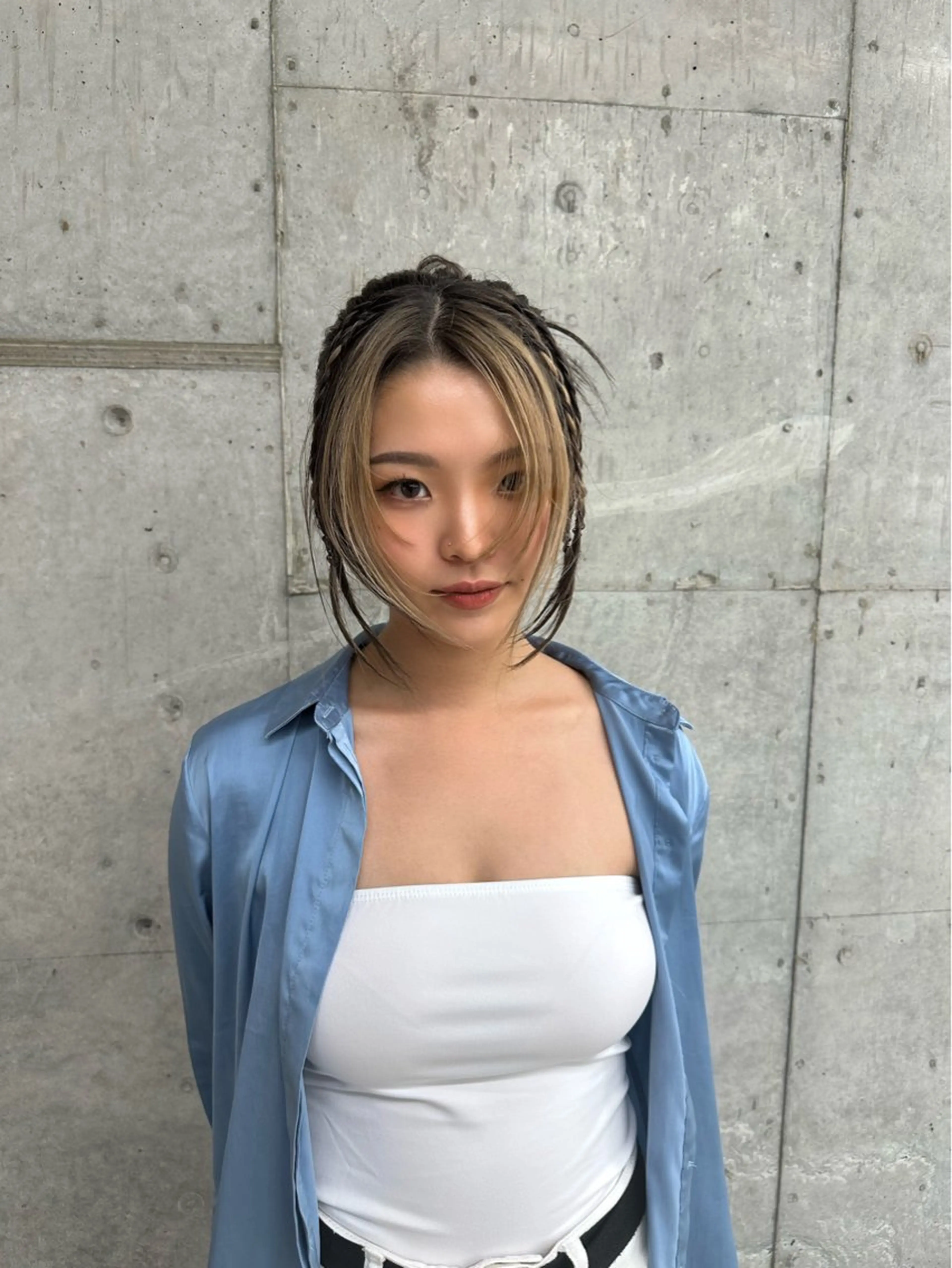 カラー デザインカラー カット ヘアカラー トリートメント M所属・ハイトーン/透け感 カラー🎀真香のヘアスタイル