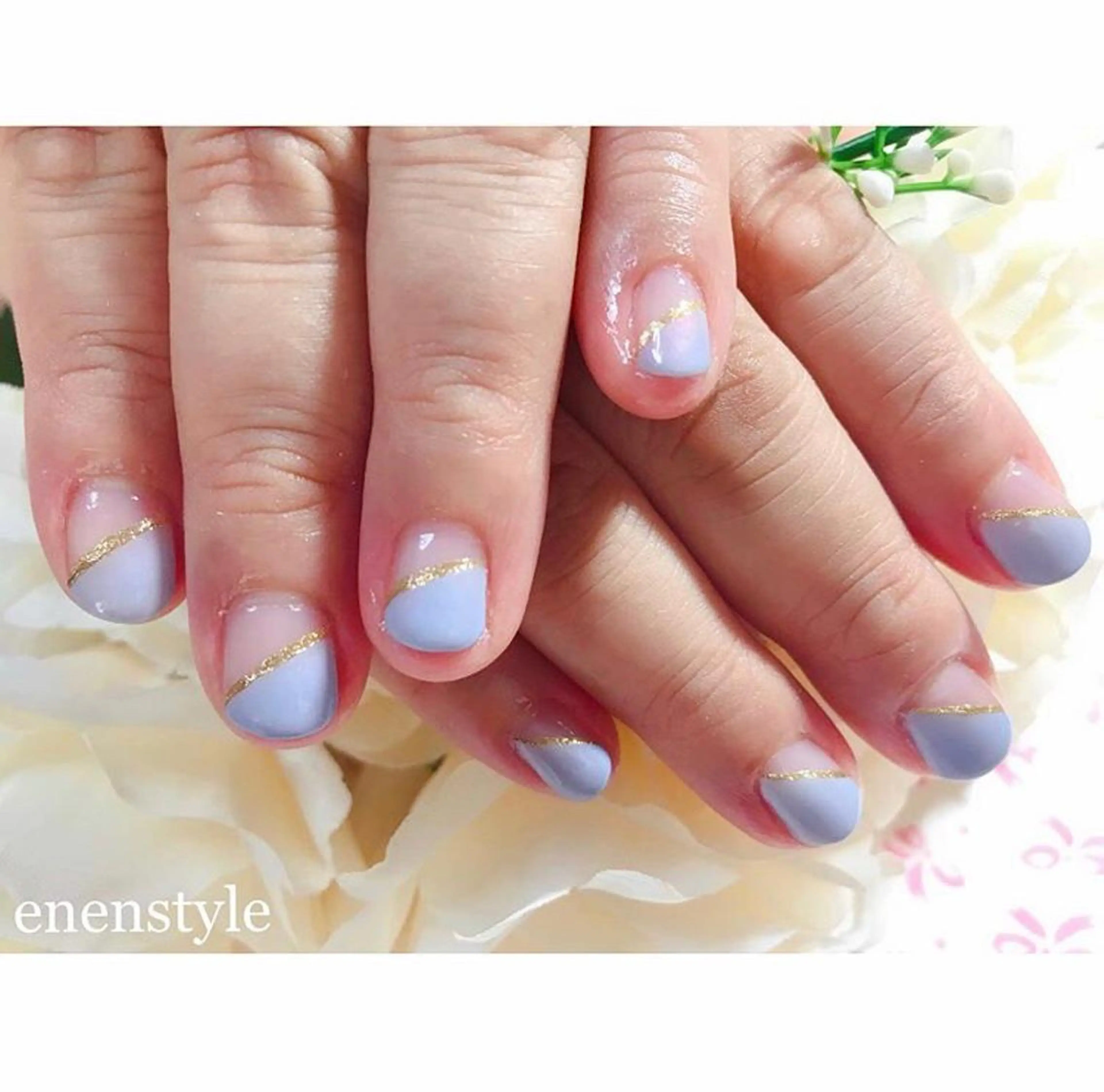 ネイル フレンチネイル ハンドネイル 👑enen style👑のネイルデザイン