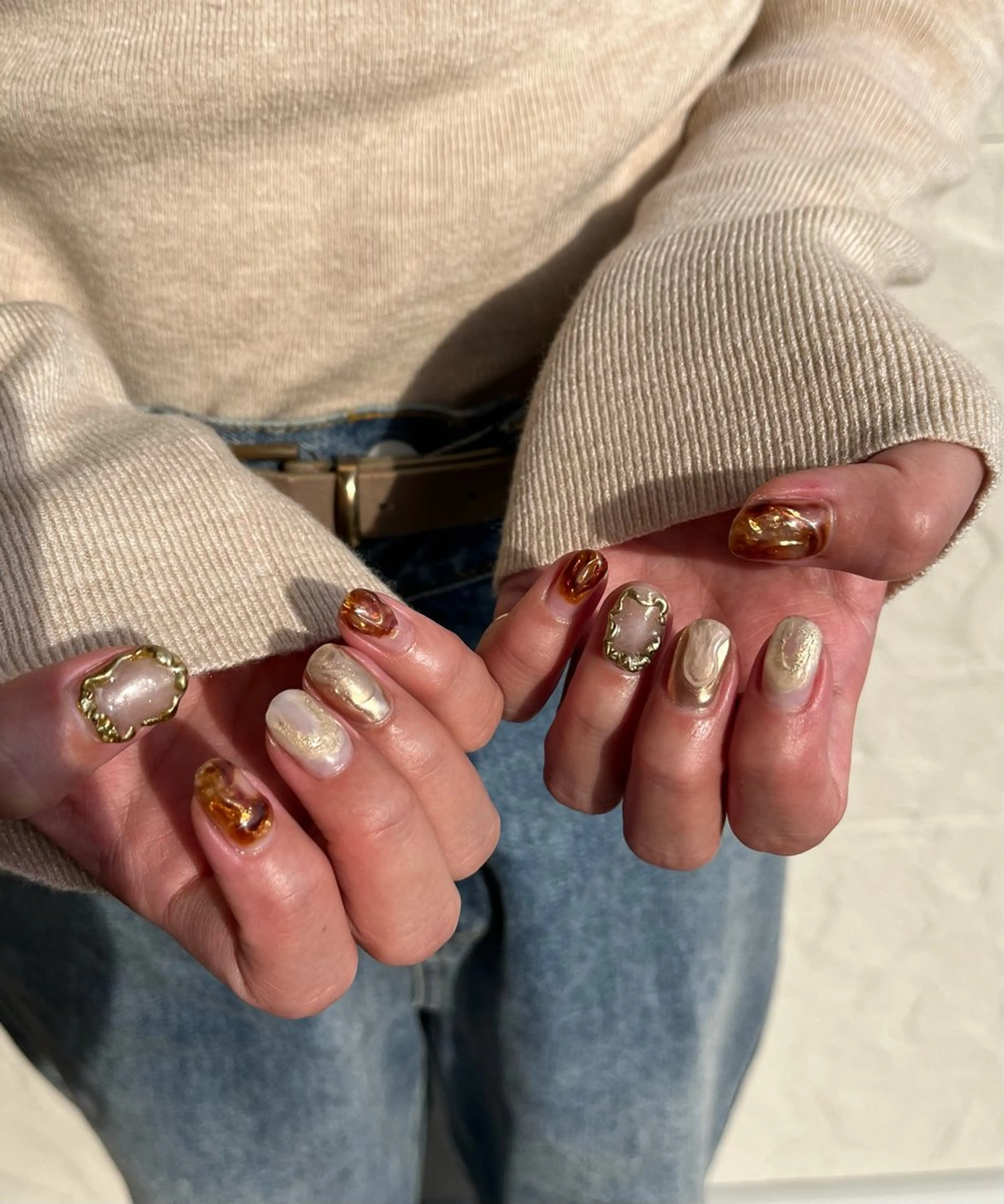 𓍱ハンド𓍱オフ込み　定額design nailの写真