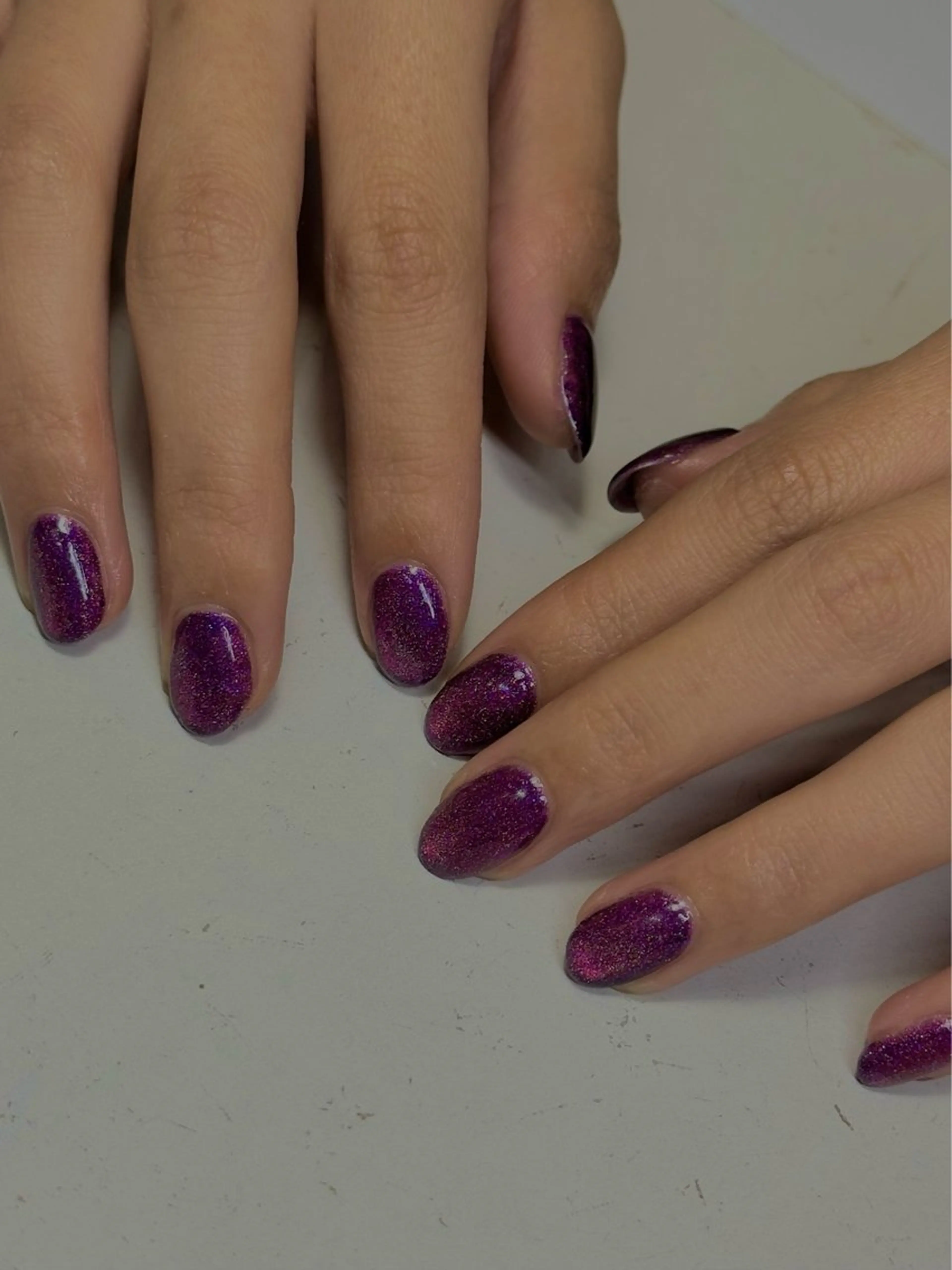 ネイル マグネットネイル マグネットワンカラー ワンカラーネイル Litnail所属・山本 里奈のネイルデザイン