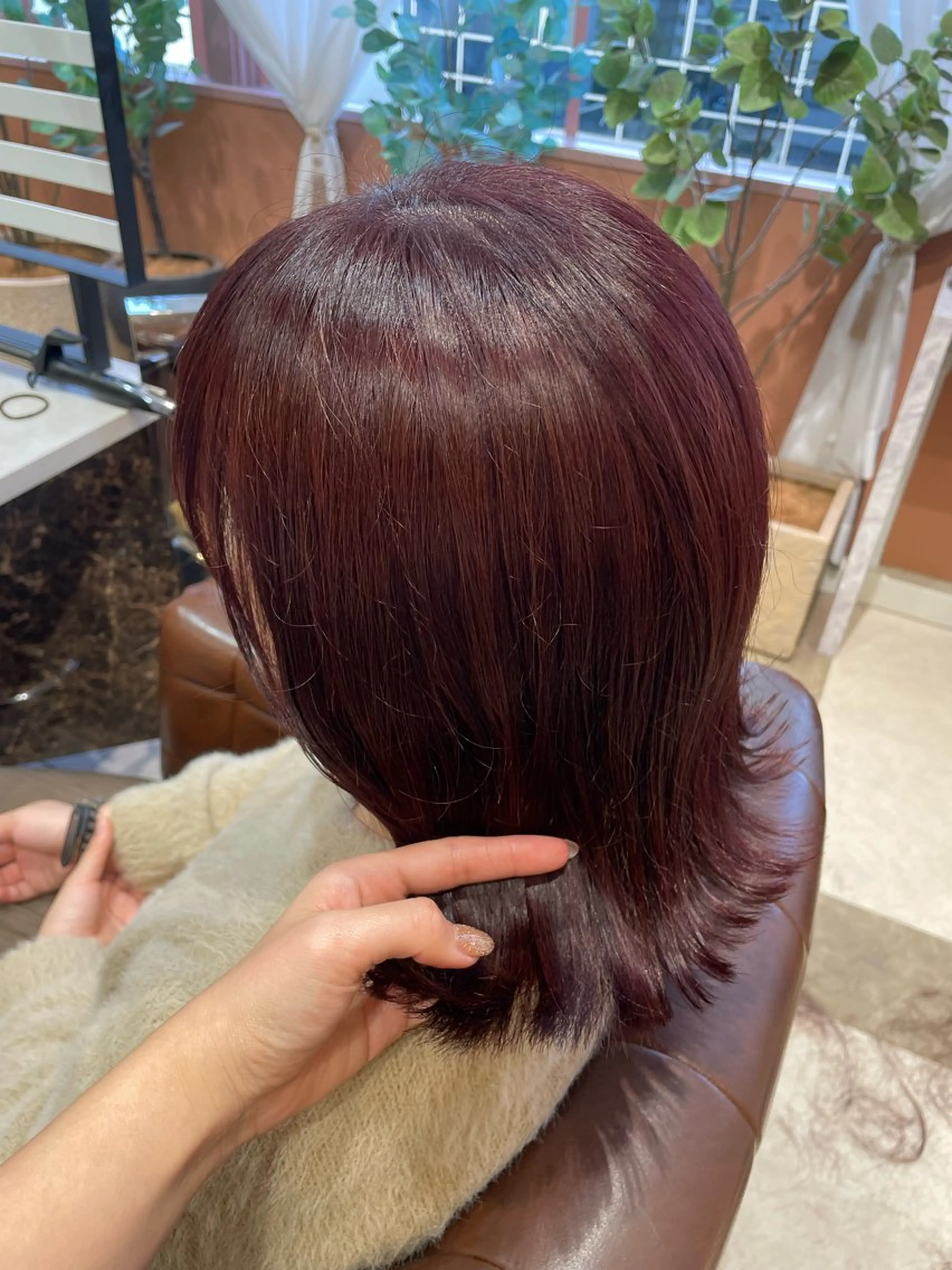 ミディアム ヘアカラー acroあべの店所属・🧸顔周りカット /透明感🎀のヘアスタイル