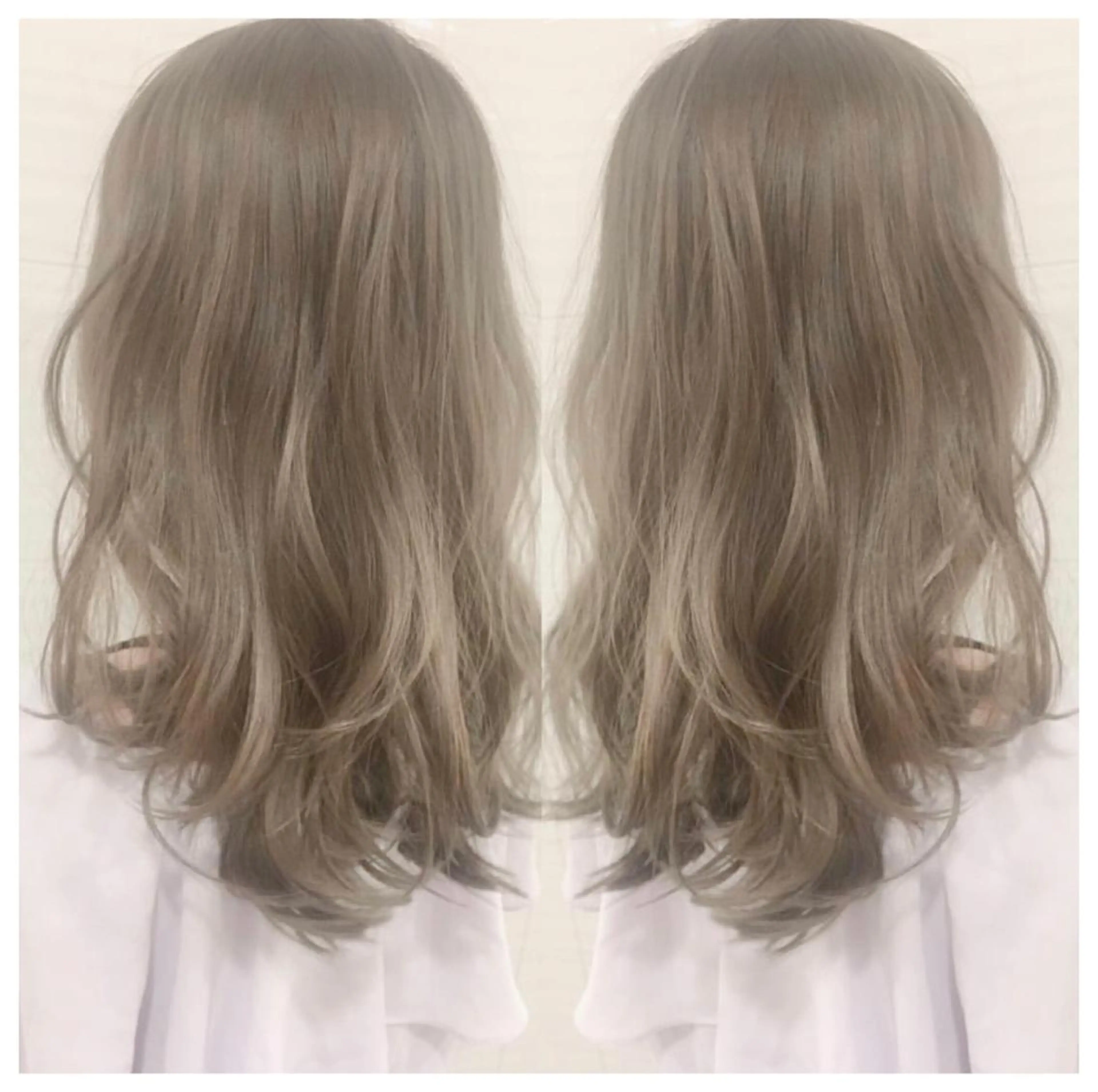 セミロング カラー ハイトーンカラー ❣️髪質改善特化❣️ カモアオイのヘアスタイル