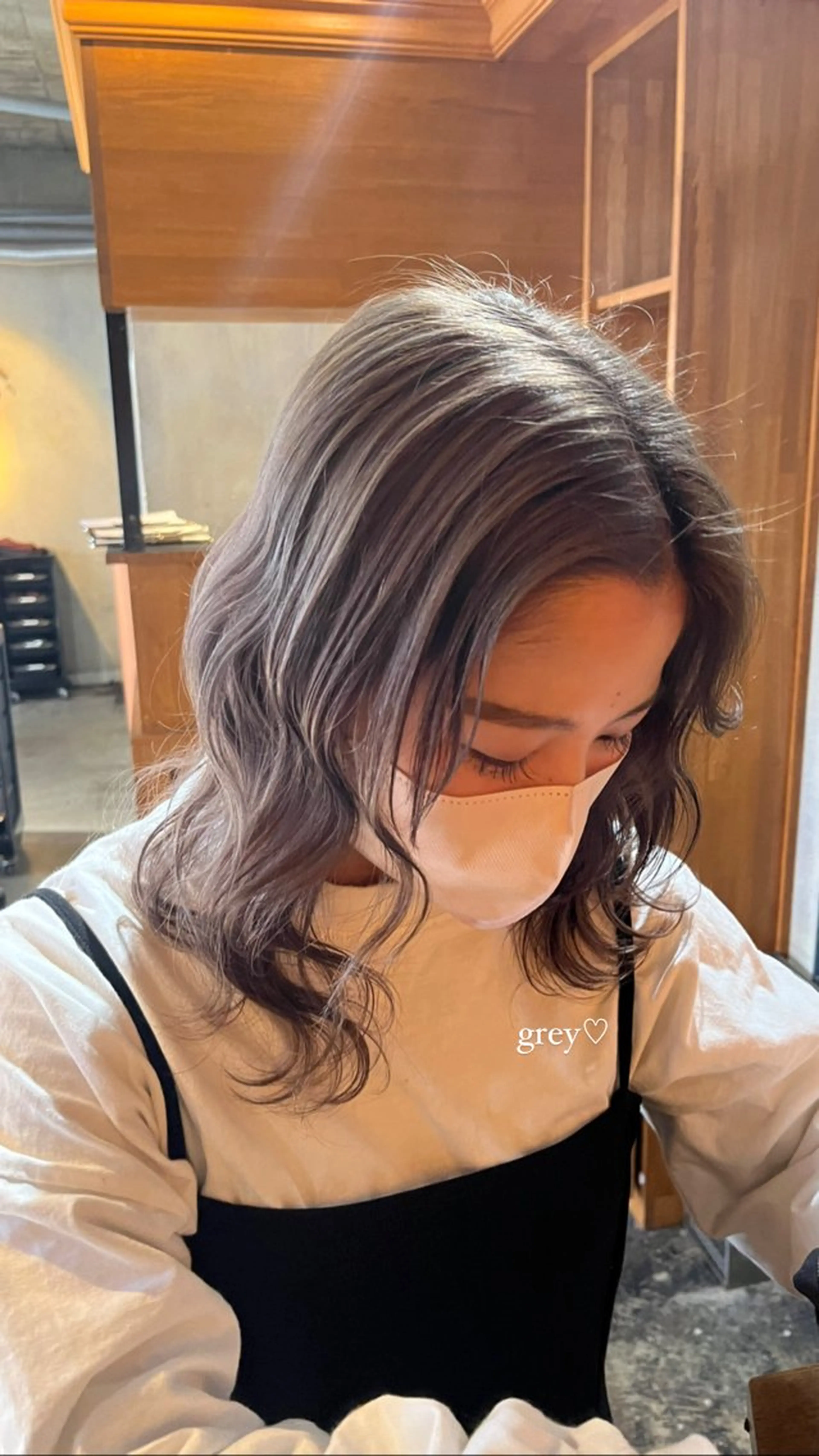 ミディアム ヘアカラー トリートメント 光本 杏のヘアスタイル